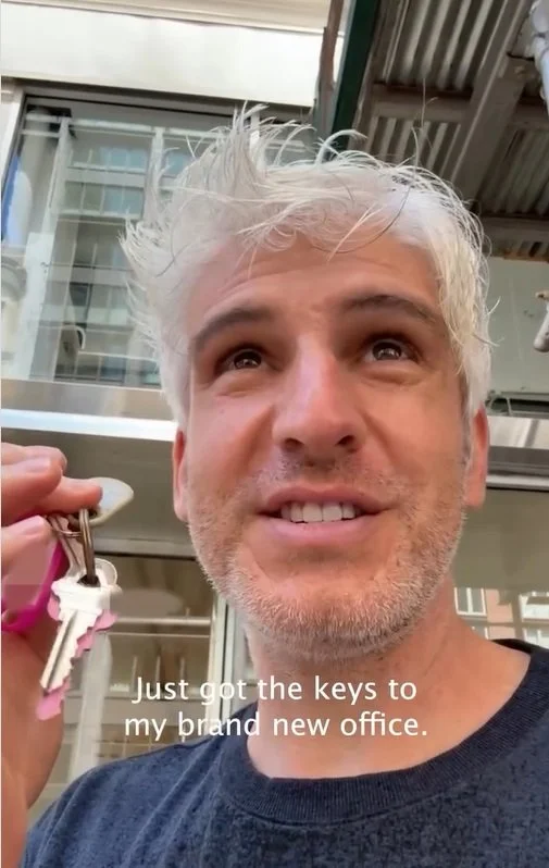 Max Joseph Shows off his new office