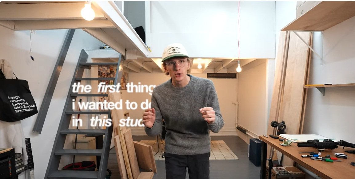 Filmmaker Preston Palmo shows off his new studio