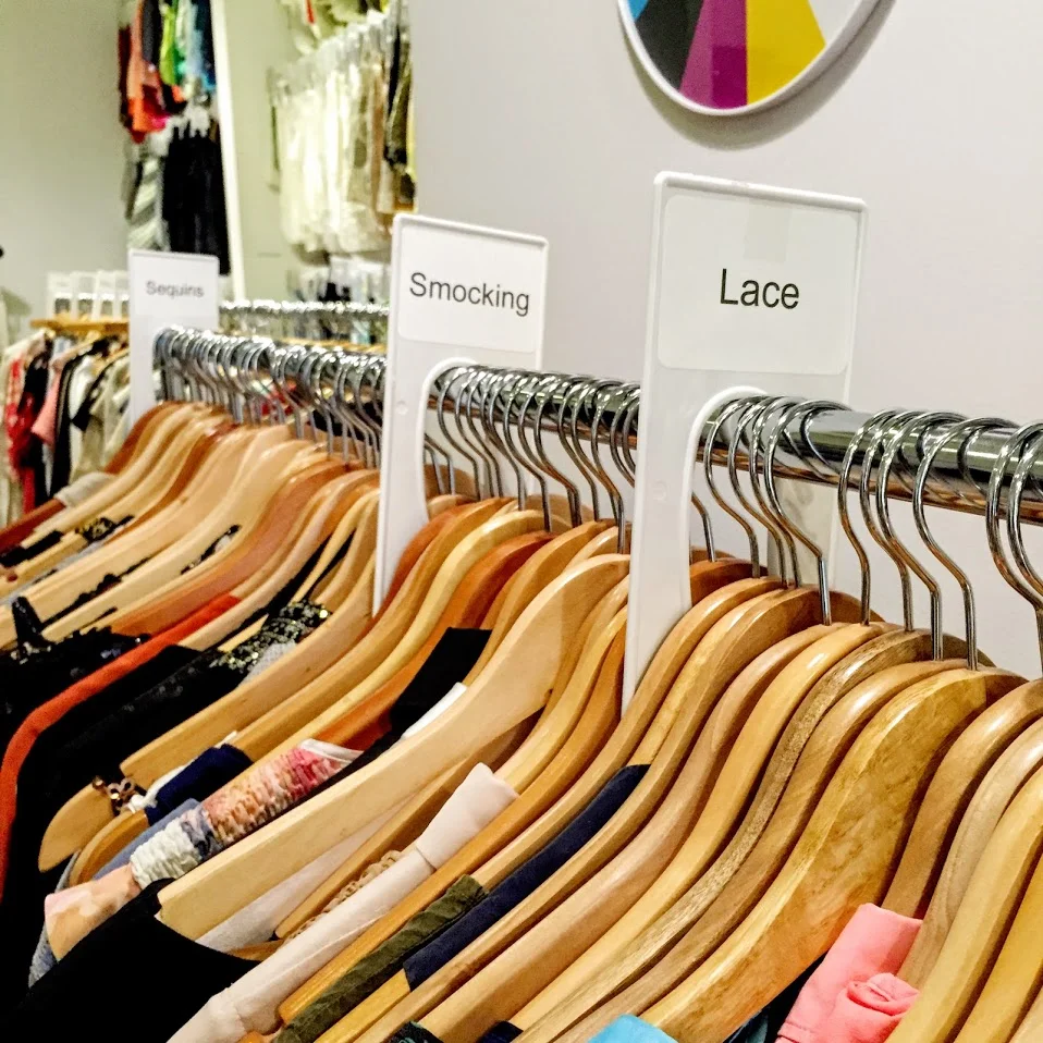 Past sample garments organized by categories