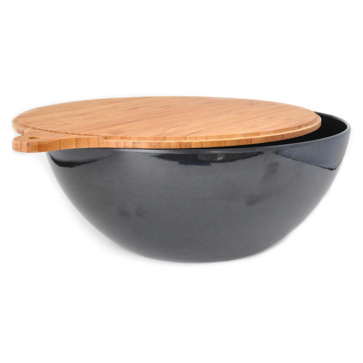Natural Bamboo Salad Bowl with Cover — Yumi EcoSolutions