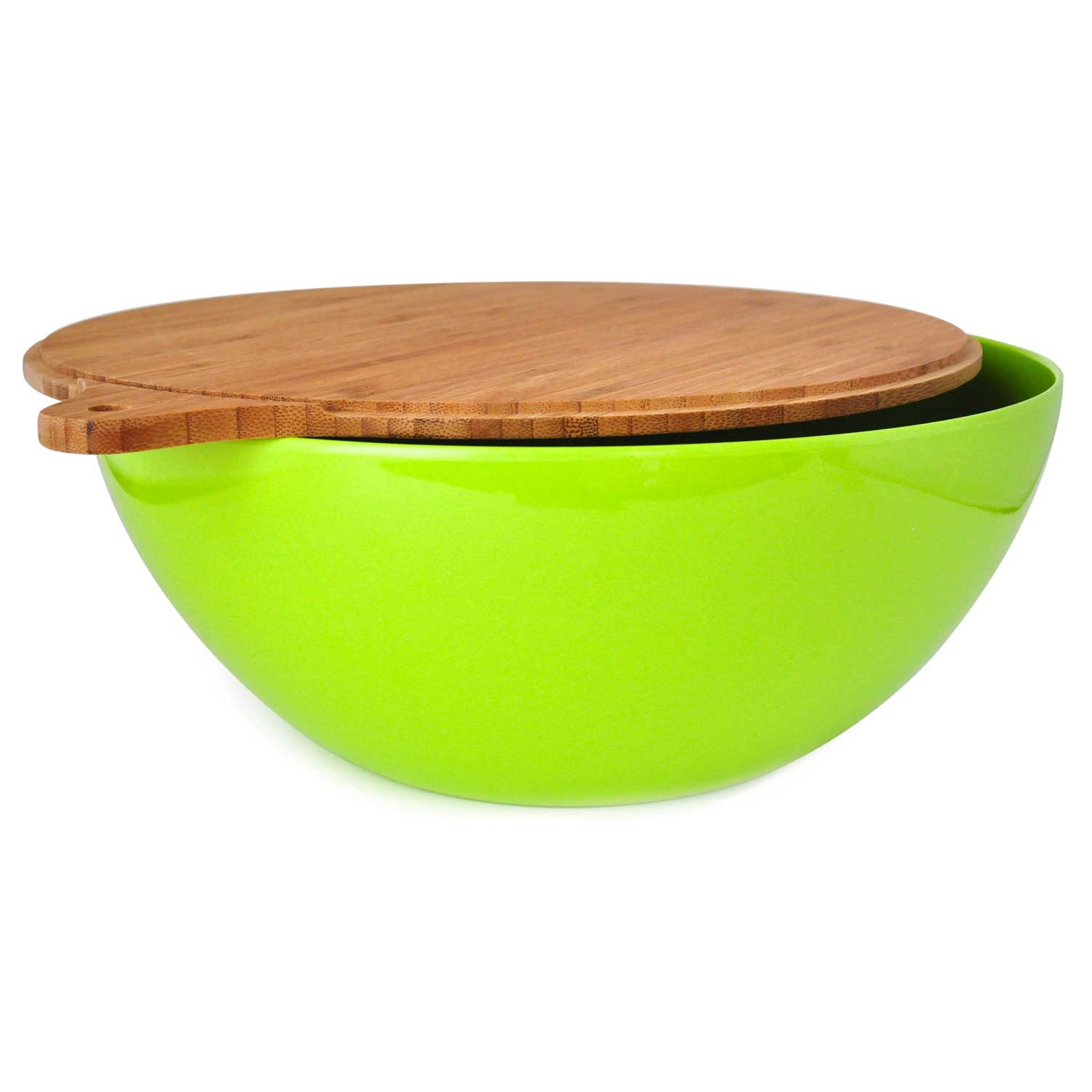 Natural Bamboo Salad Bowl with Cover — Yumi EcoSolutions