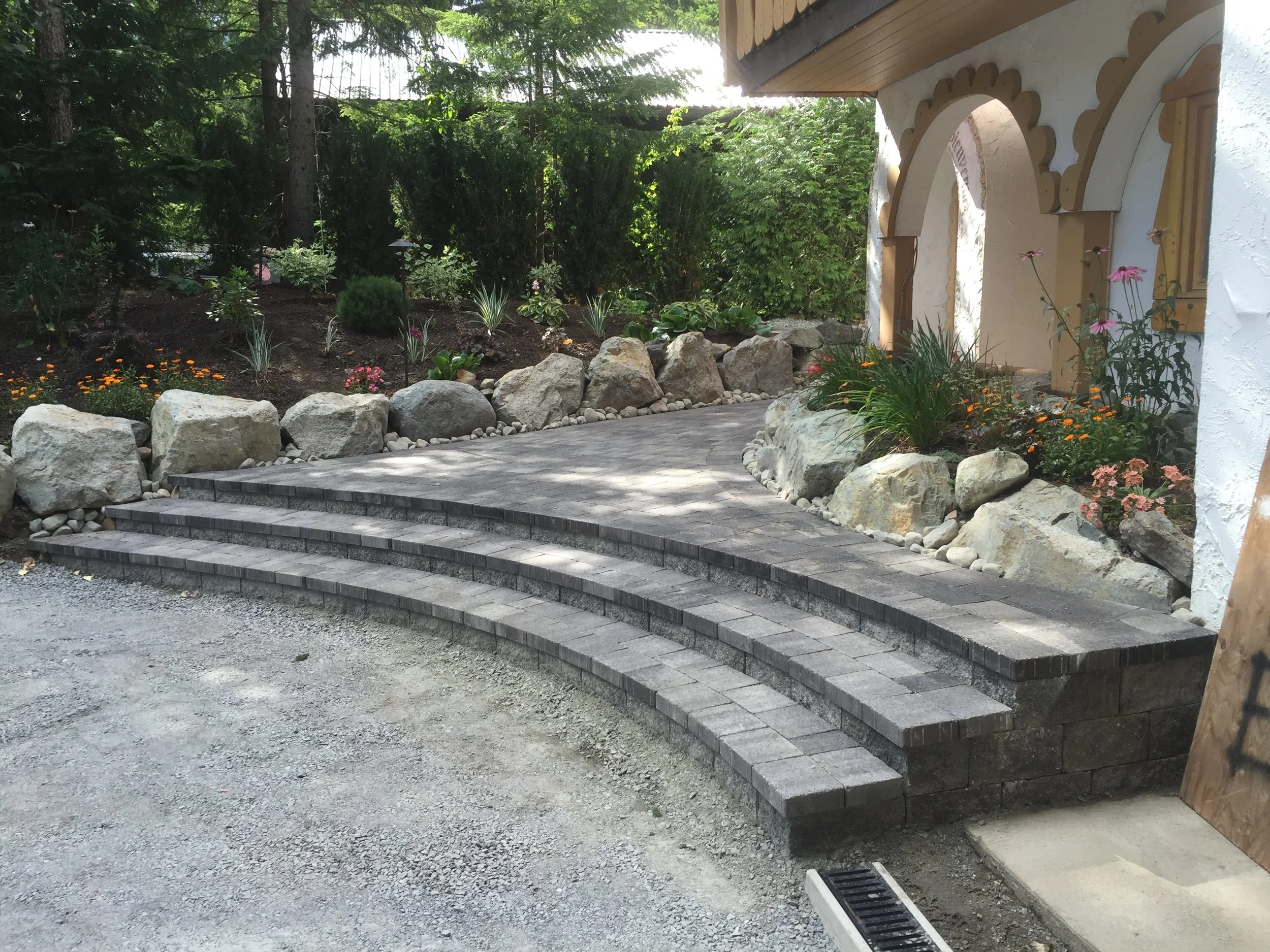 18. Old Country Stone paver stairs
