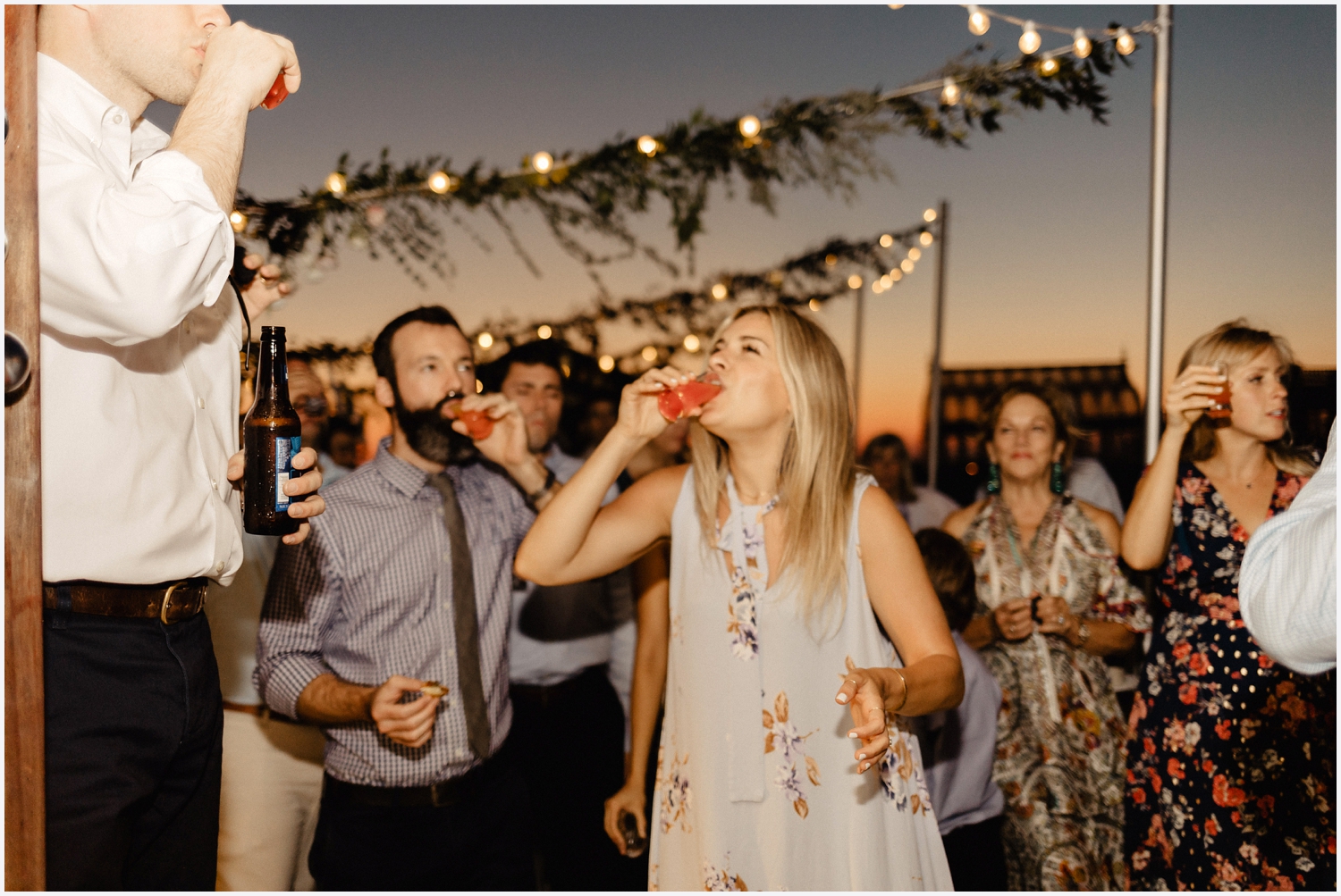 Gorgeous wedding rooftop reception at the Epiphany in Seaside, FL