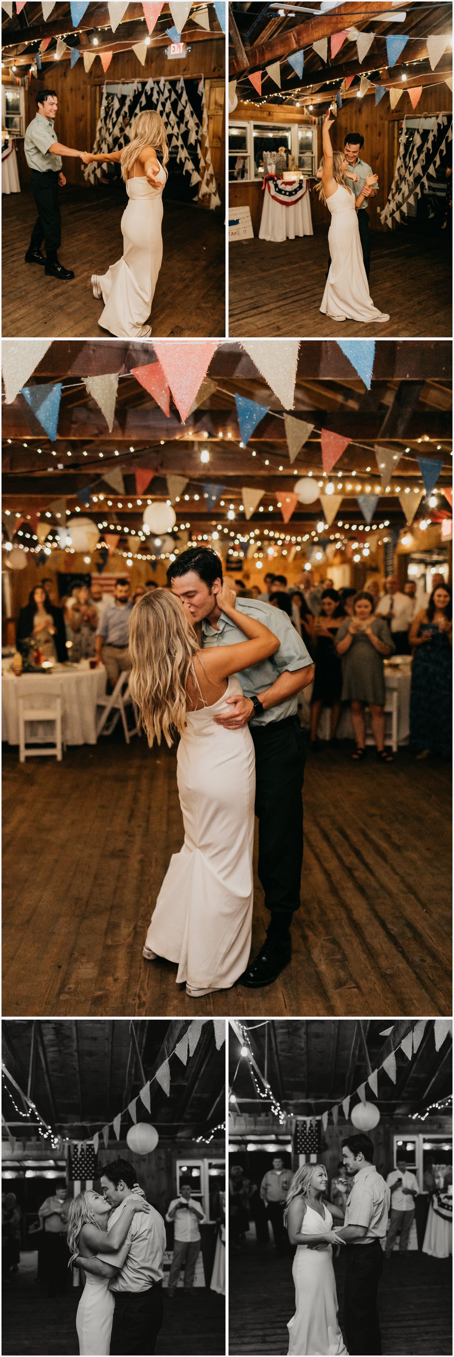 Bride and groom's first dance at the Chequessett Yacht &amp; Country Club