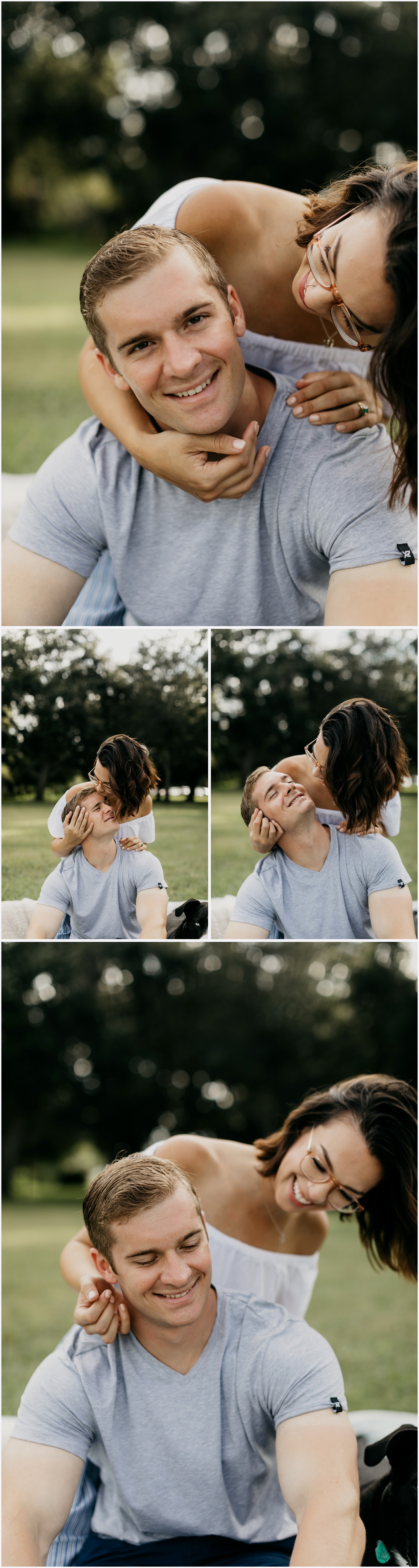 Couple having a picnic at the Bartram Park in Pensacola