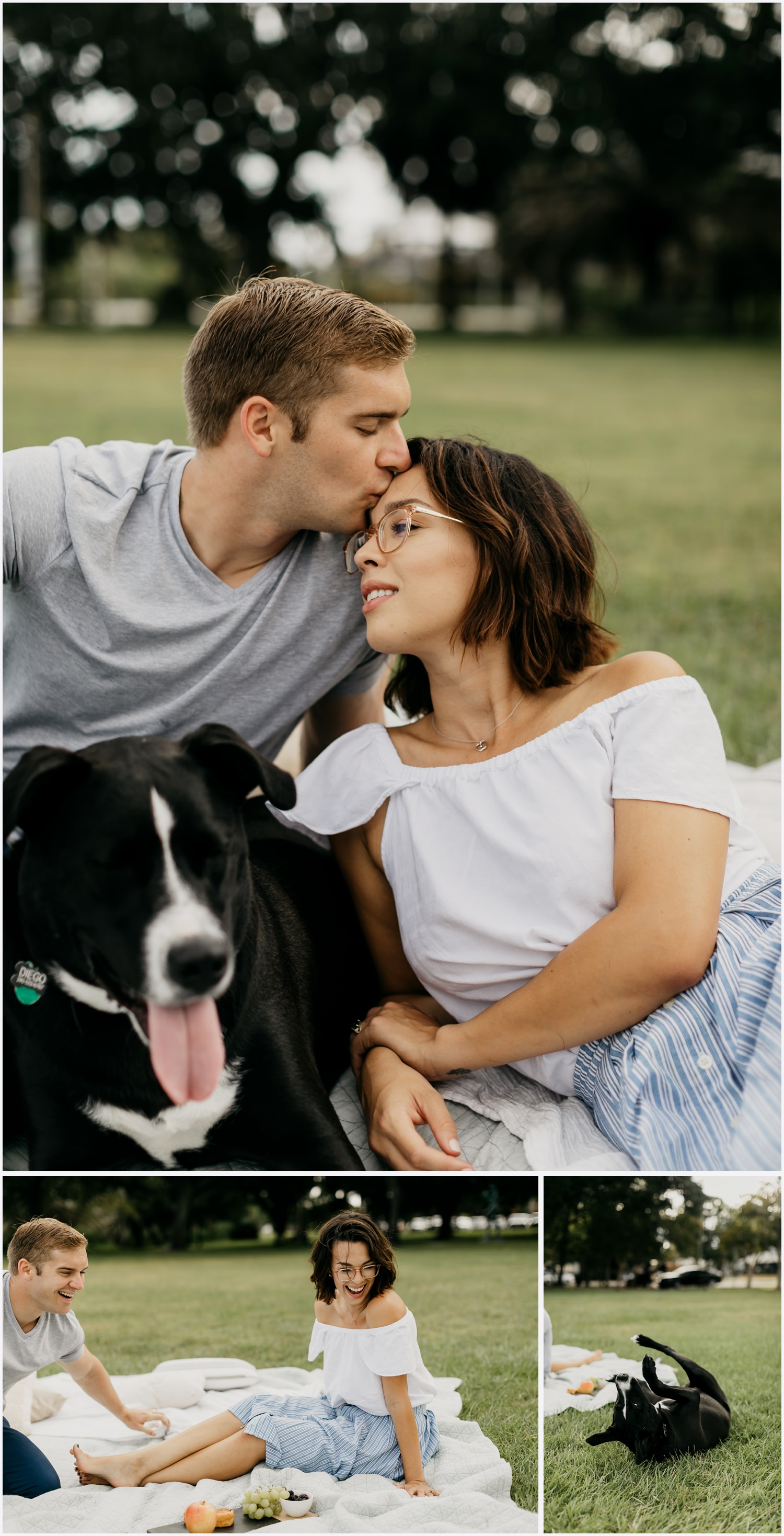 Couple having a picnic at the Bartram Park in Pensacola