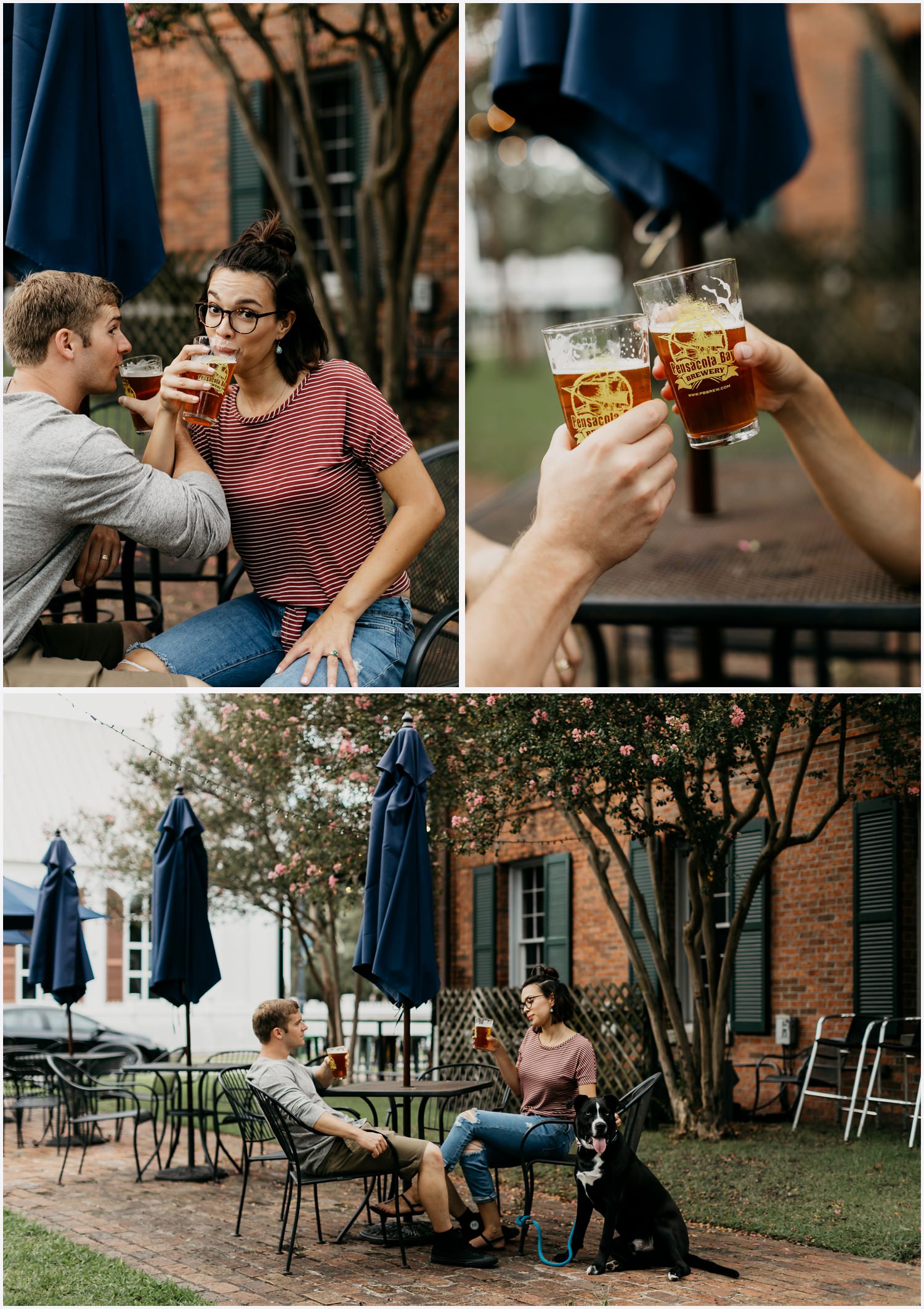 Couple having a beer at the Pensacola Bay Brewery