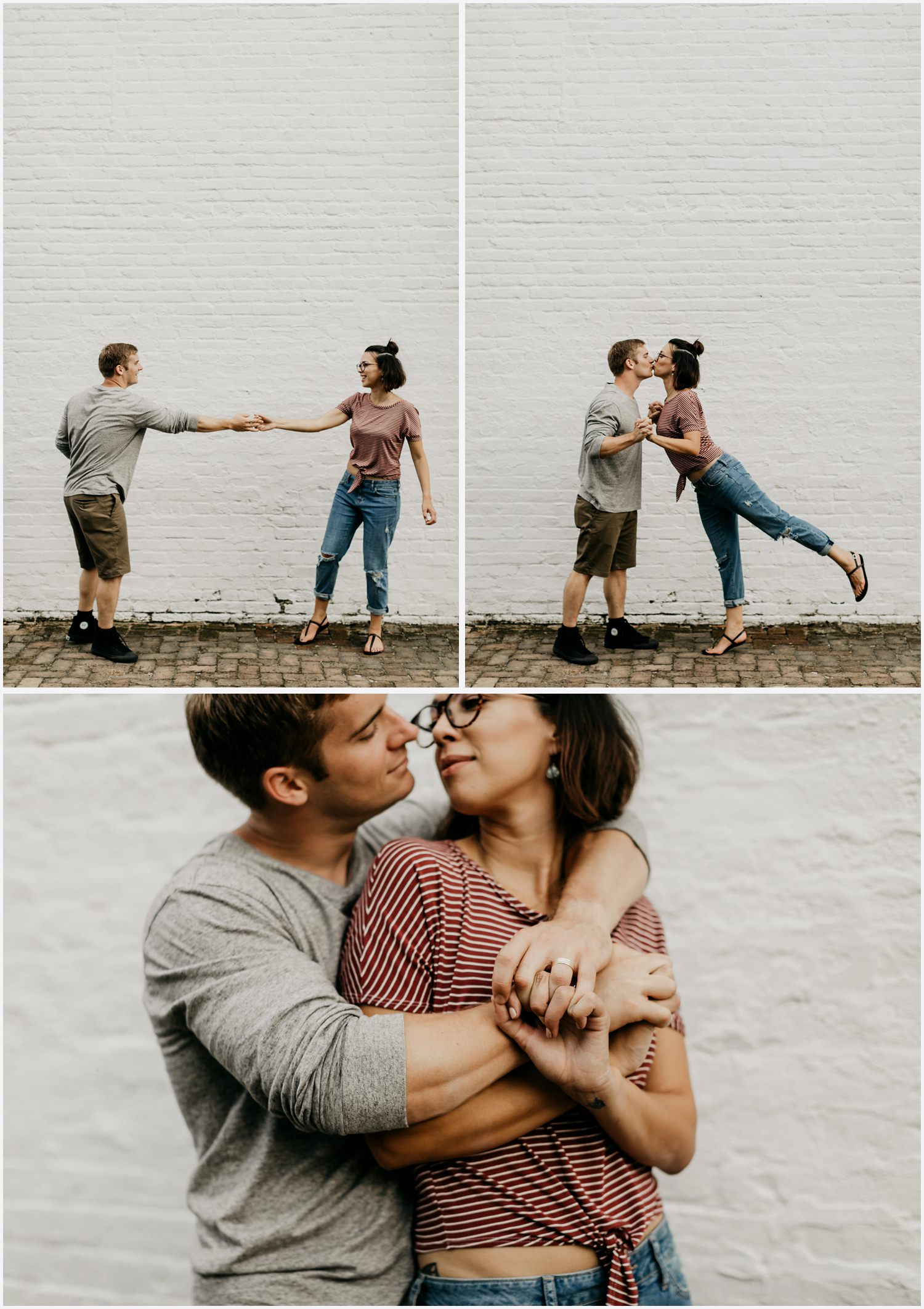 Couple walking in Downtown Pensacola