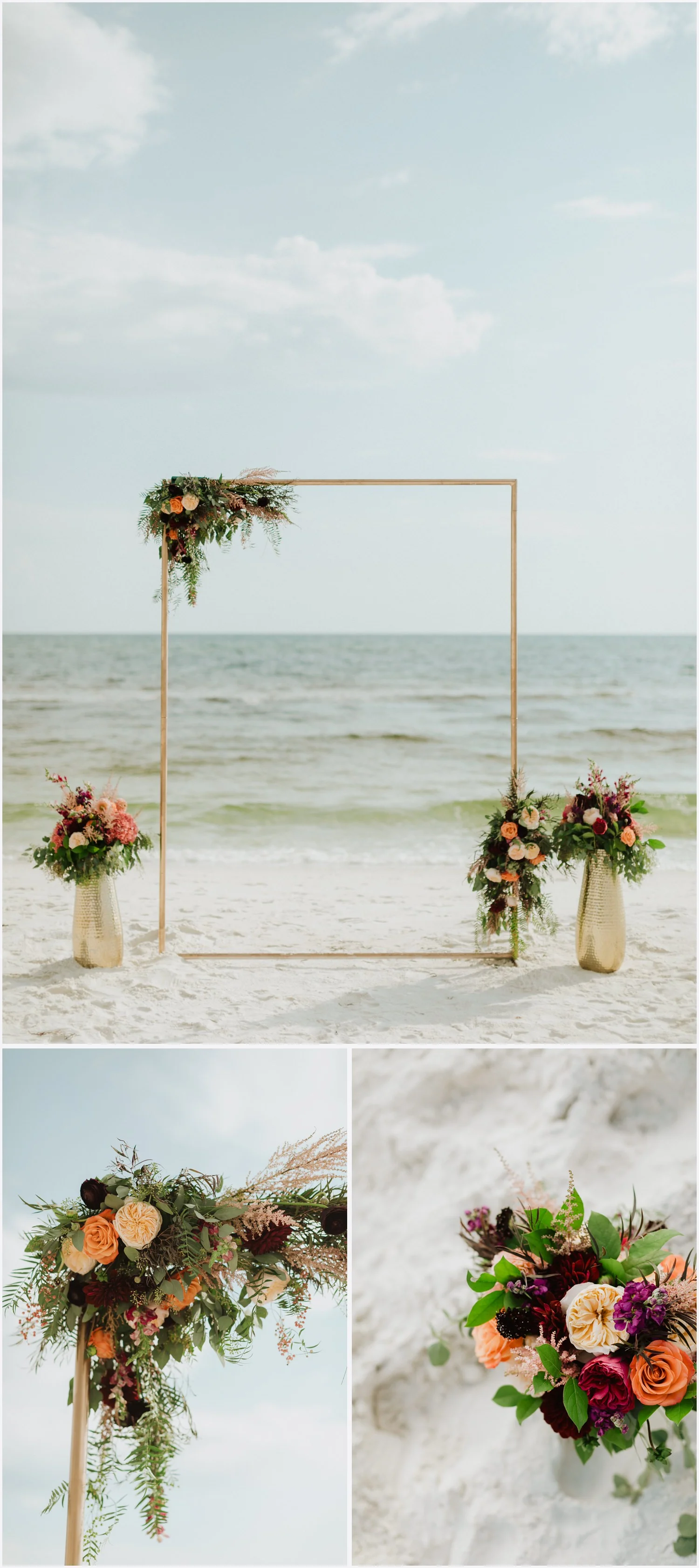 Ceremony decor at a Rosemary Beach wedding