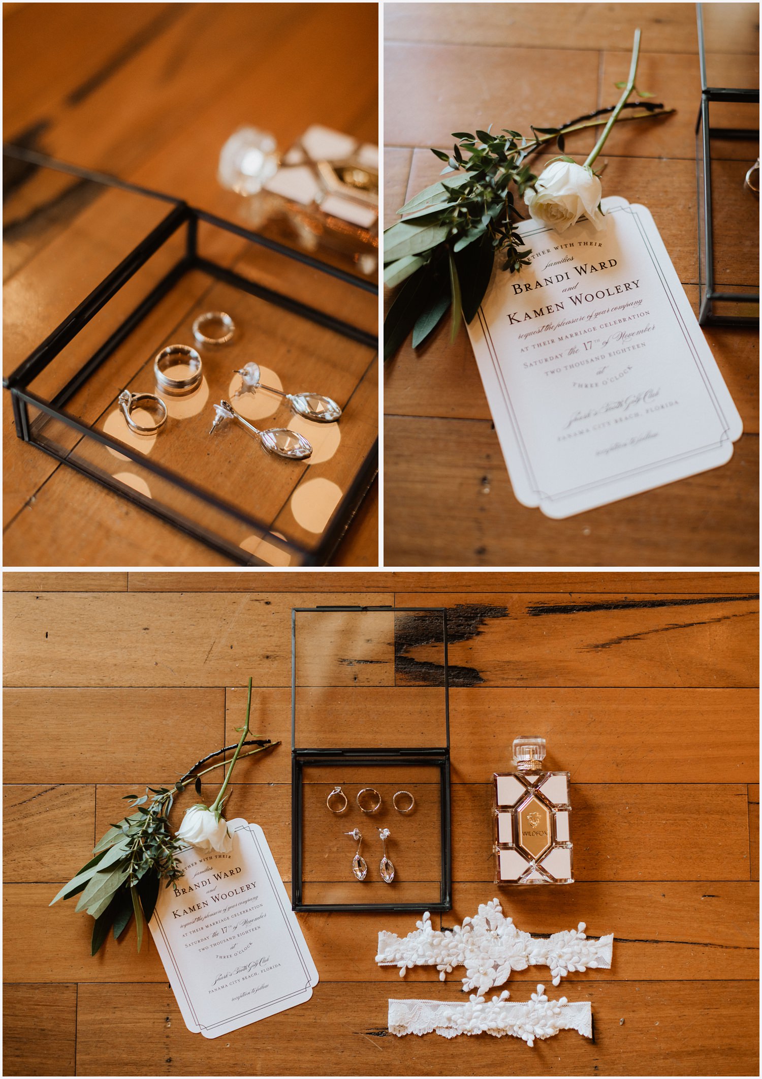 Wedding details at the Shark's Tooth Golf Club