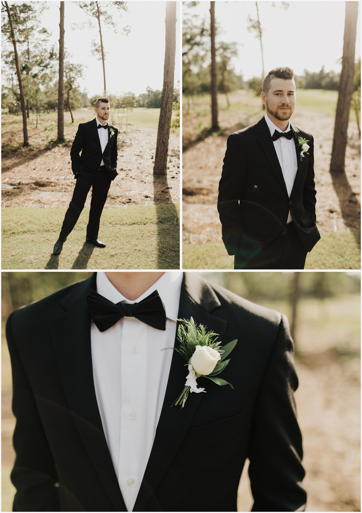 Groom's portraits at his Shark's Tooth Golf Club wedding
