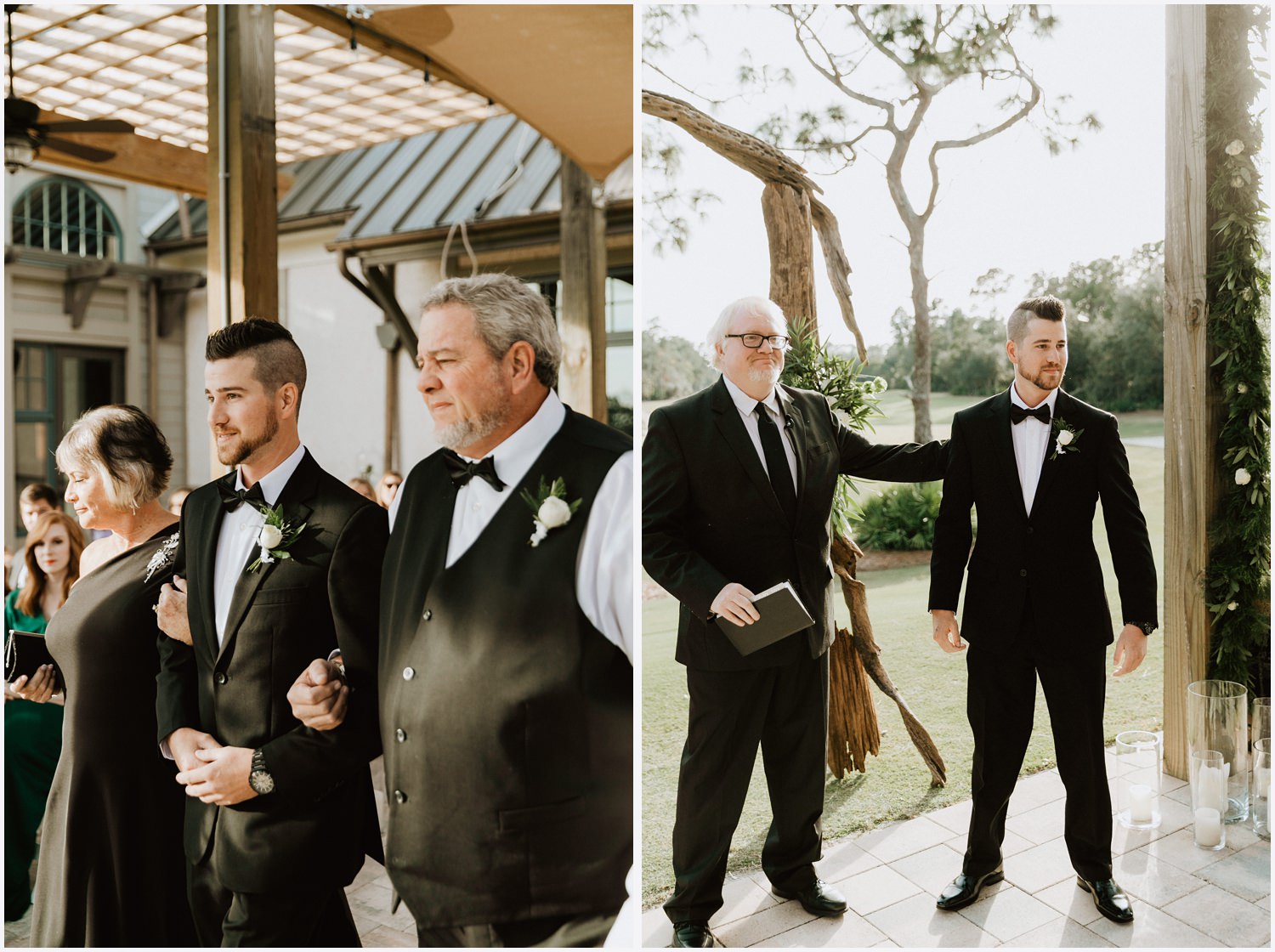 Wedding ceremony at the Shark's Tooth Golf Club