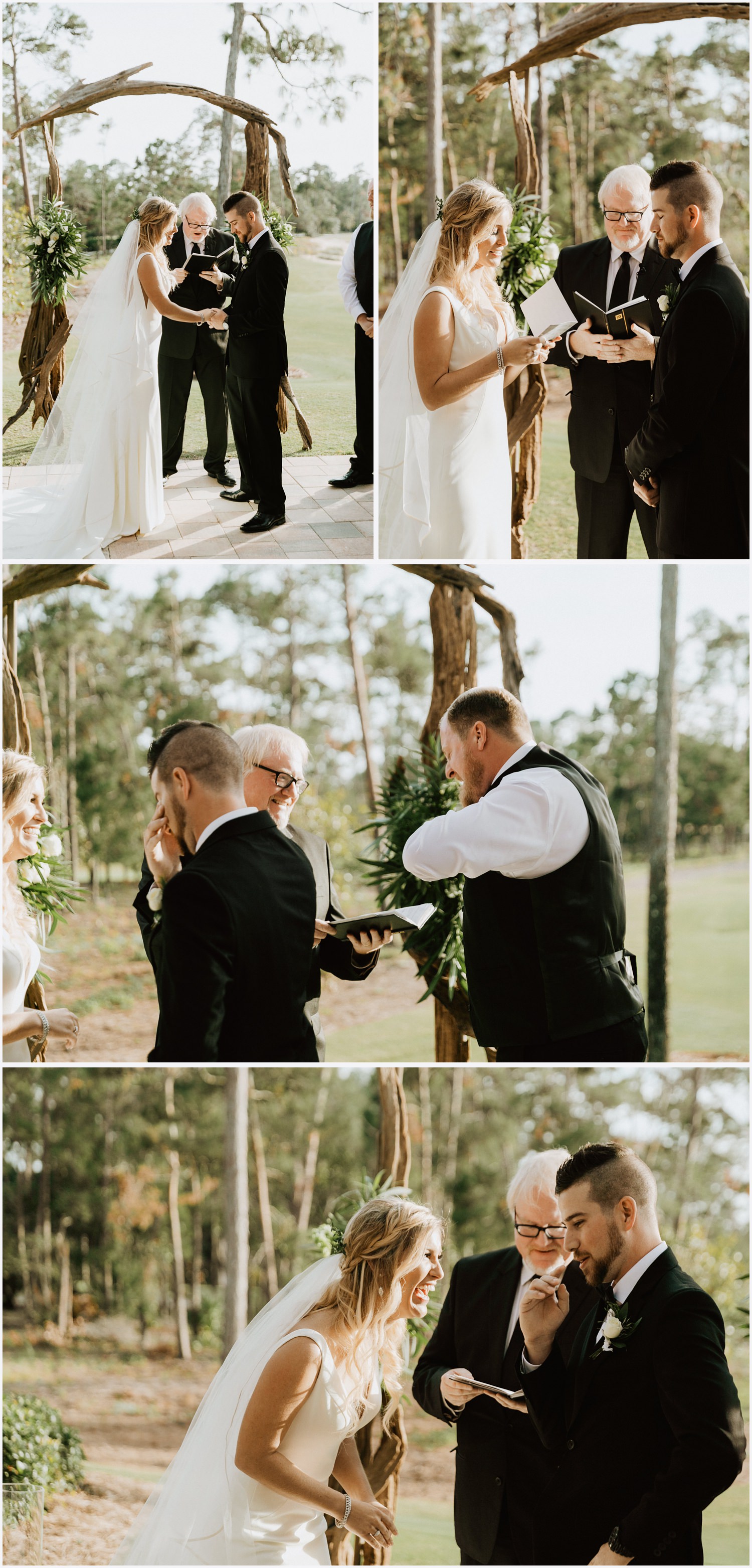 Wedding ceremony at the Shark's Tooth Golf Club