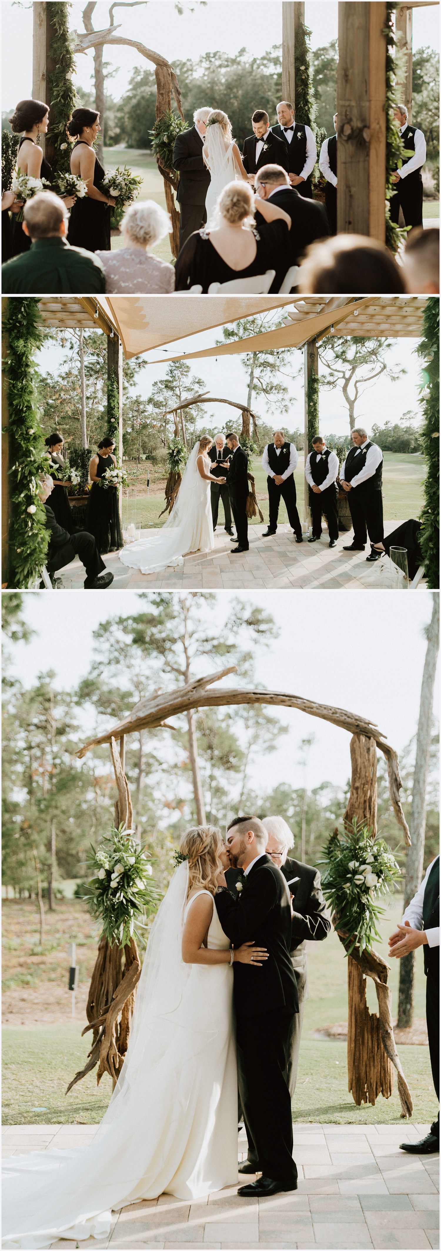 Wedding ceremony at the Shark's Tooth Golf Club