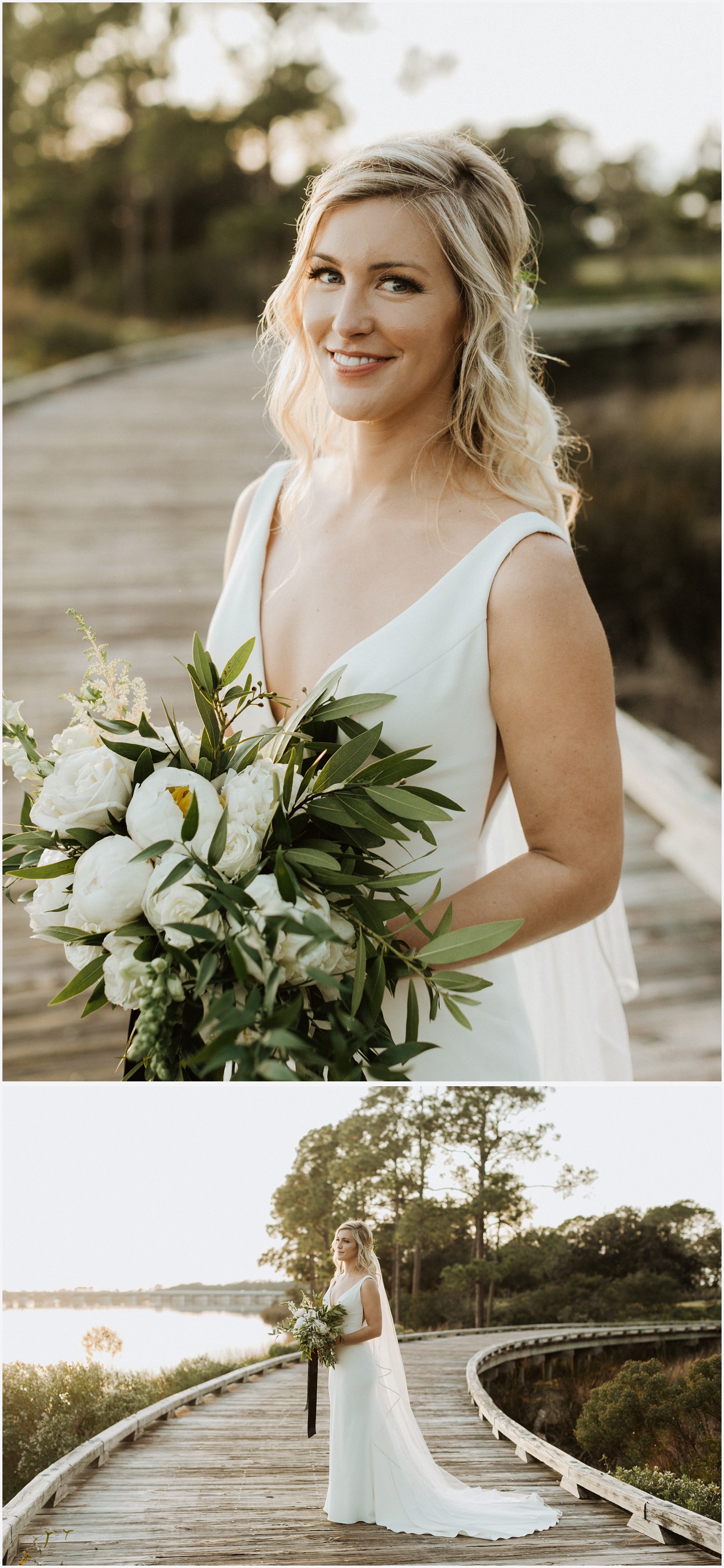 Bridal portraits at her Shark's Tooth Golf Club Wedding