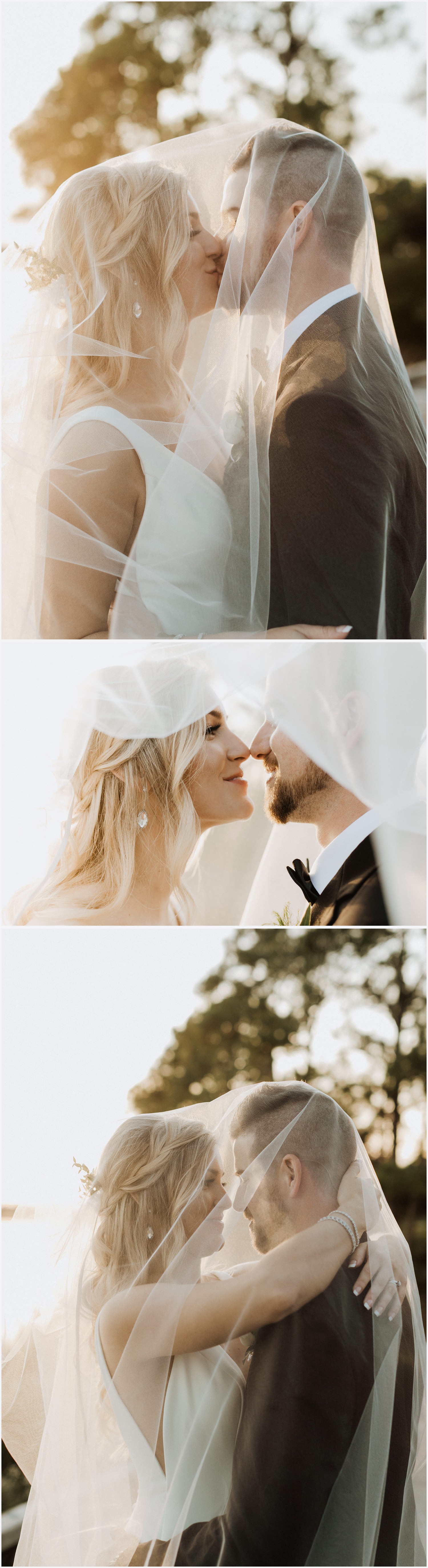Bride and groom's wedding portraits at their Shark's Tooth Golf Club Wedding
