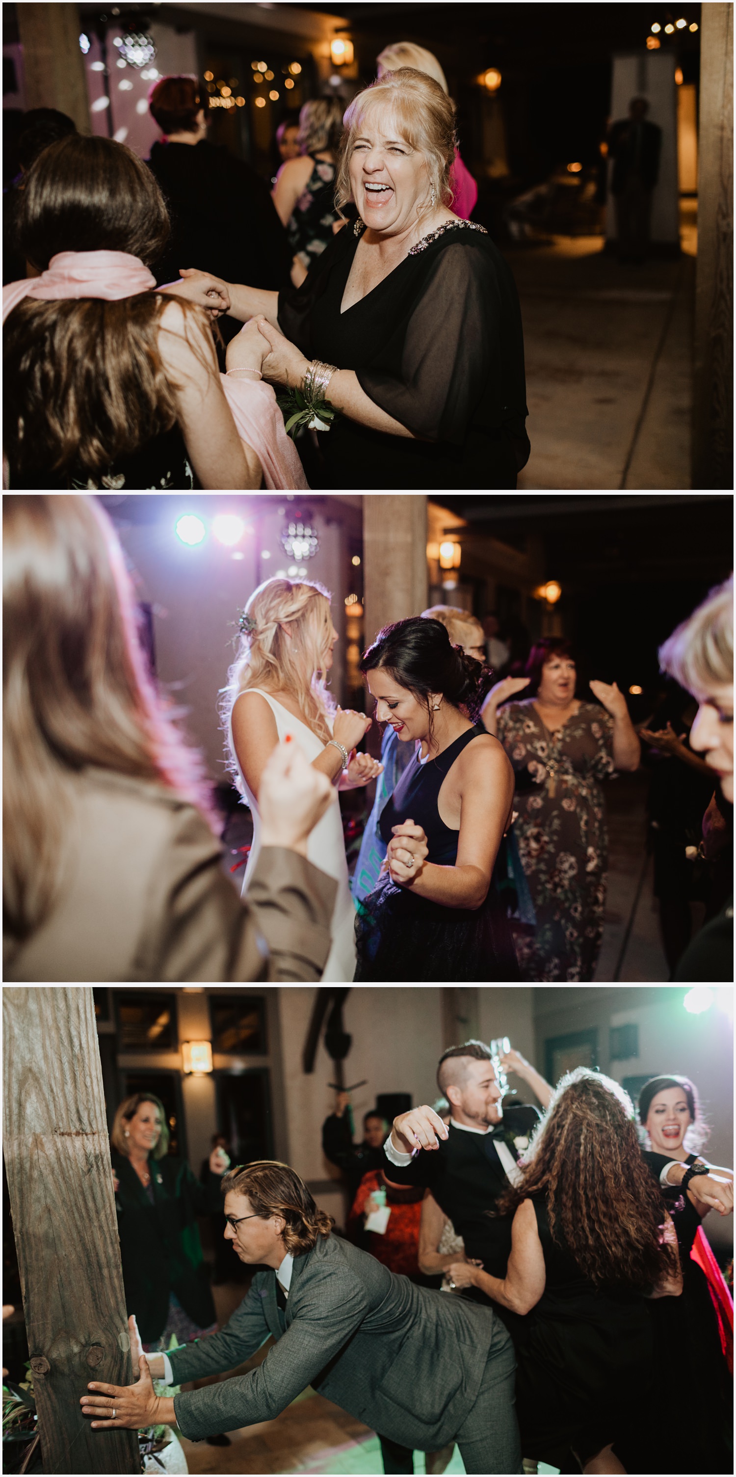Wedding guests partying at the Shark's Tooth Golf Club 