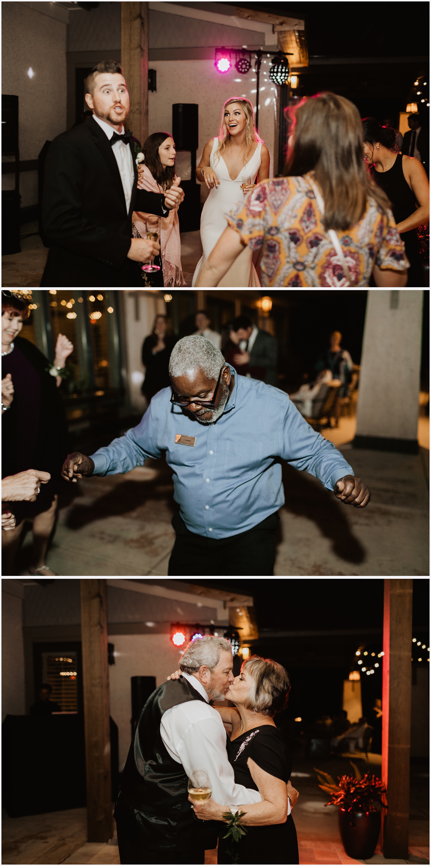 Wedding guests partying at the Shark's Tooth Golf Club 