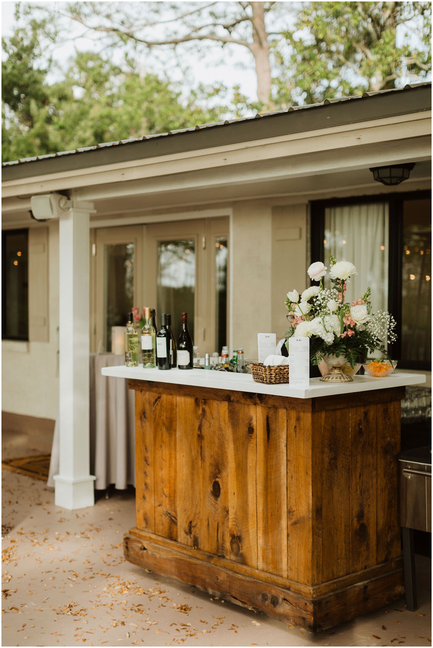 Bar Setup Destin Bay House Wedding