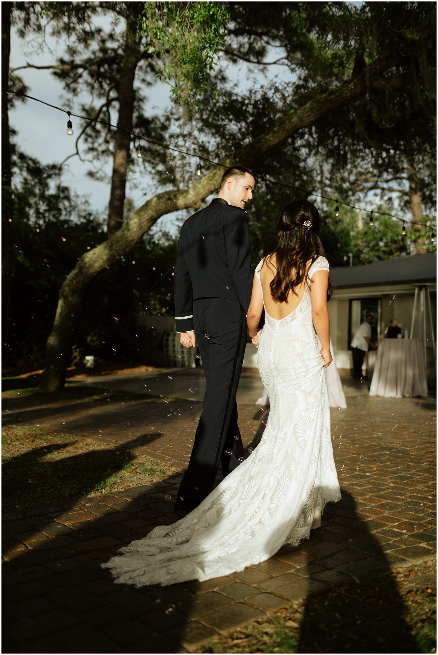 Bride and Groom Destin Bay House Wedding