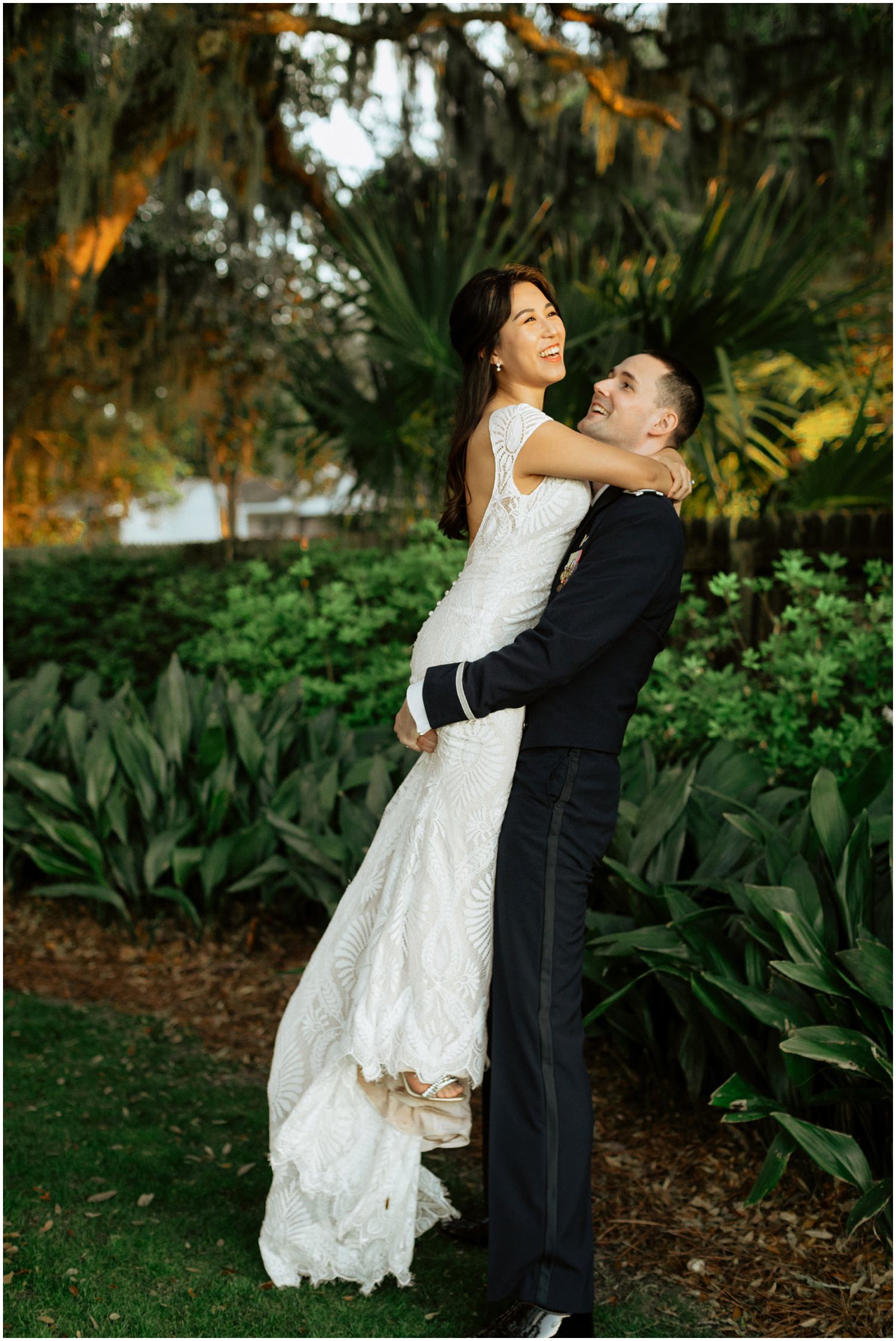 Bride and Groom Portraits Destin Bay House Wedding