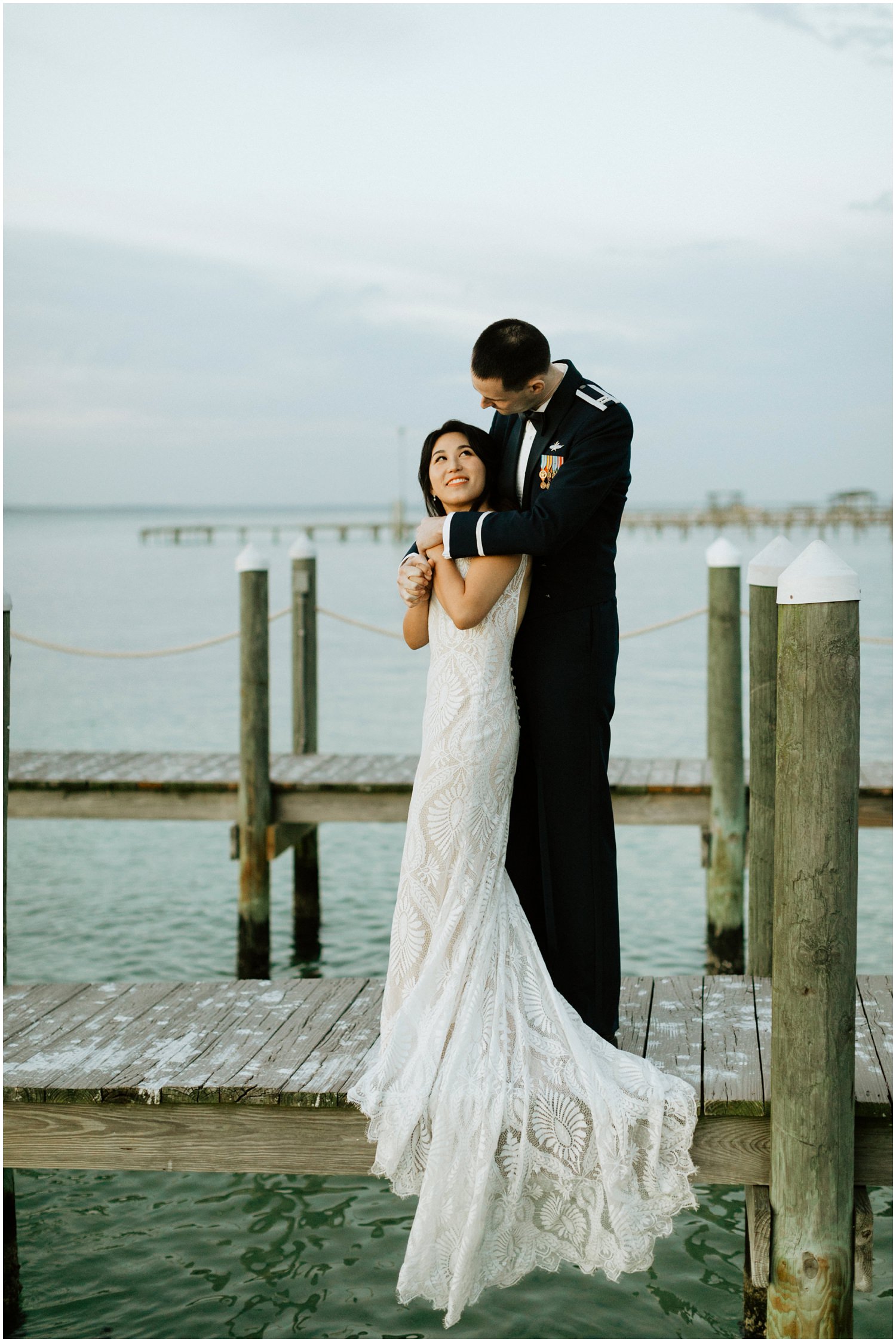 Bride and Groom Portraits Destin Bay House Wedding