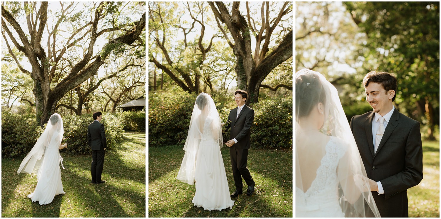 First Look Eden Gardens Wedding