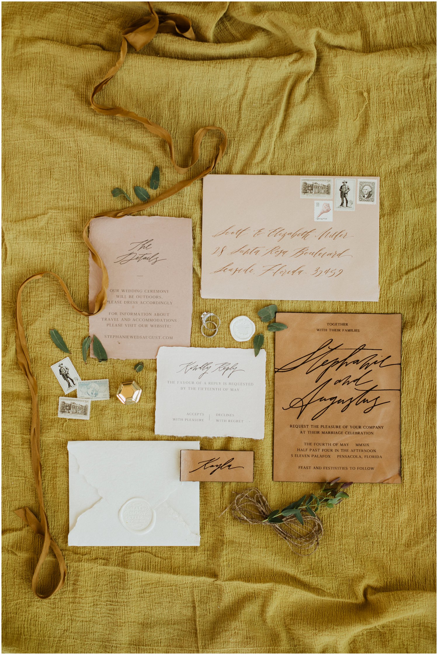 Invitation Suite at 5eleven Palafox Wedding