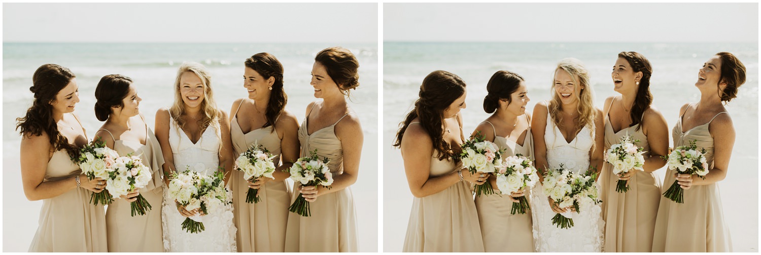 Bridesmaids Bud and Alley's Seaside Wedding
