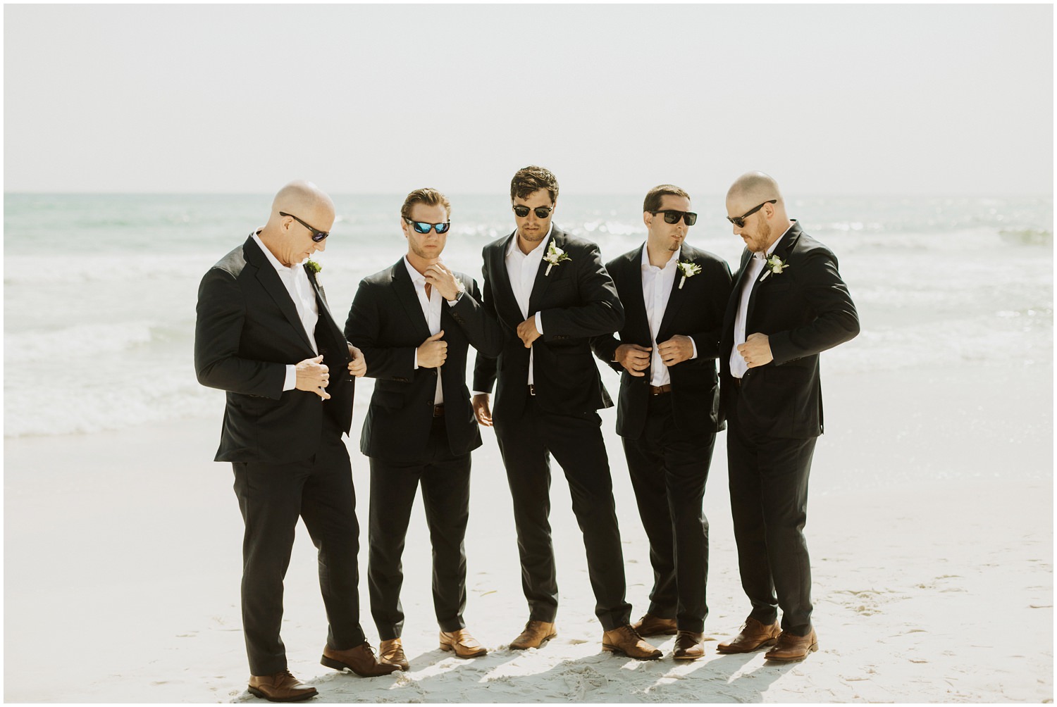 Groomsmen Bud and Alley's Seaside Wedding