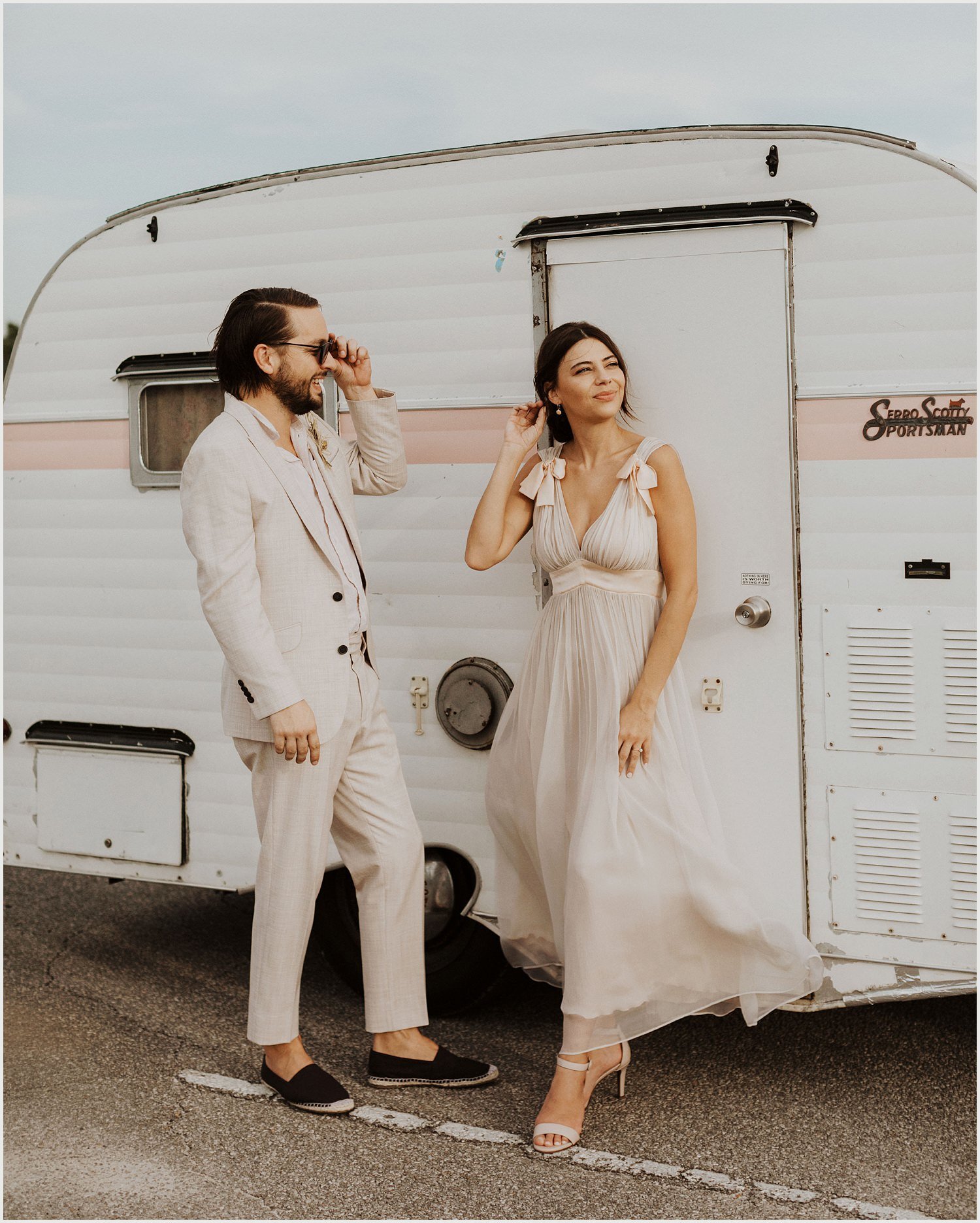 Bride and Groom Portraits at Grayton Beach State Park