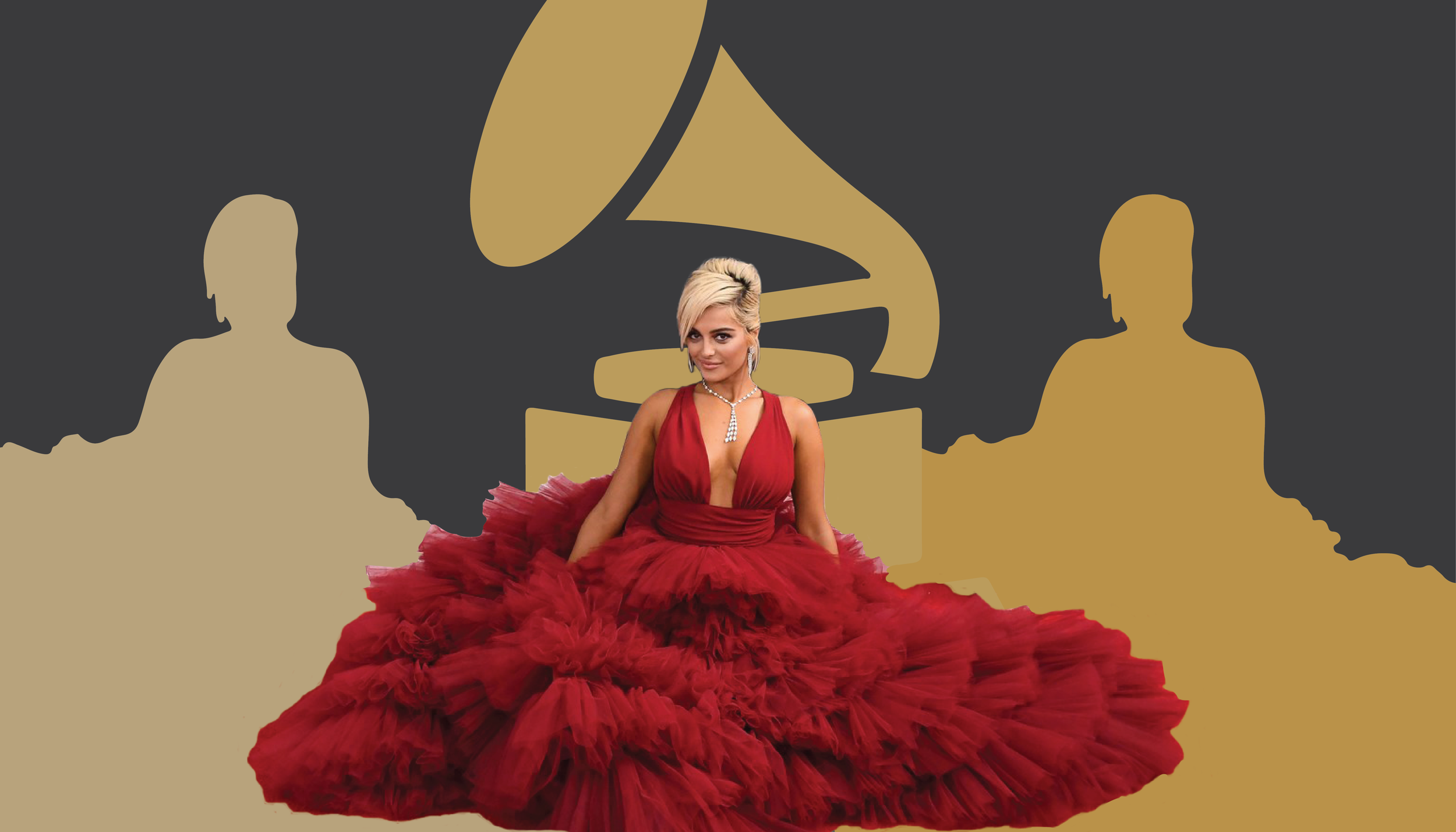strapless open back dress Bebe Rexha Black Mermaid 2024 Grammys Red Carpet Dress main image 1
