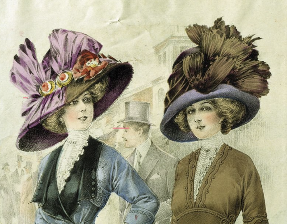 Шляпы европы. Эдвардианская мода шляпы. Шляпы эдвардианской эпохи. Франция 16 век головные уборы треуголка. Шляпы Циммерман 19 века.