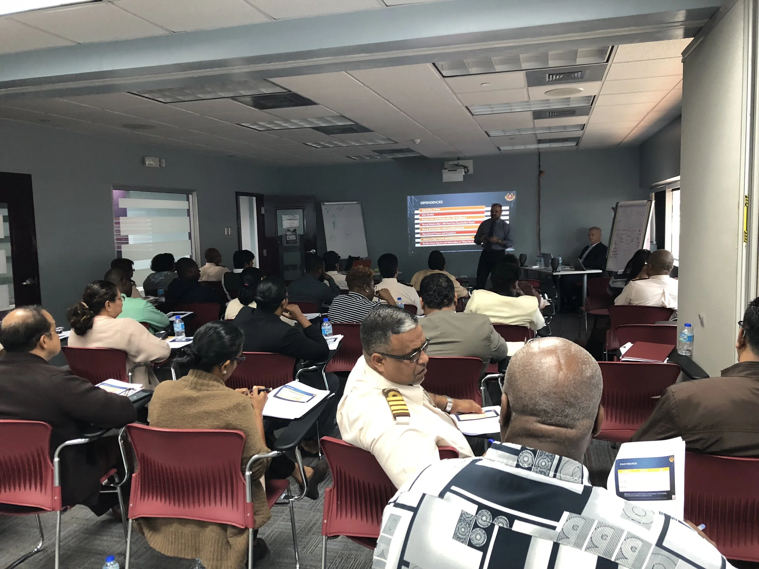 TTEK CSO, Brent Patten facilitates a discussion on National Targeting Centers + a Concept of Operations for establishing a targeting unit for Customs.
