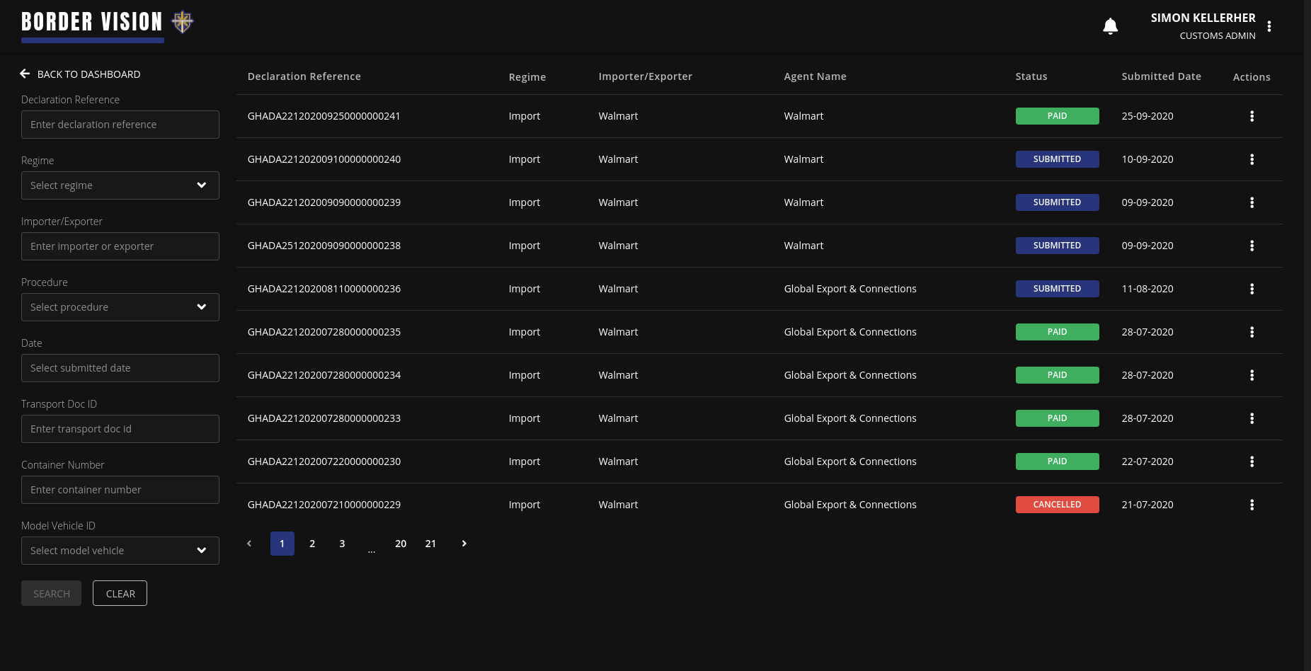 7.CustomsAdmin.DeclarationWorklistScreen.png
