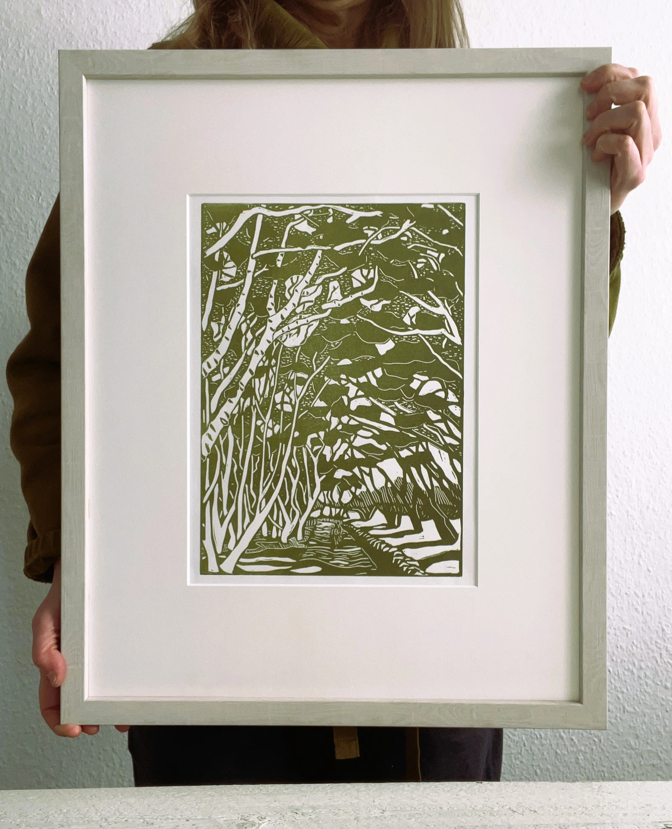 lighter olive evening walk_unframed.JPG