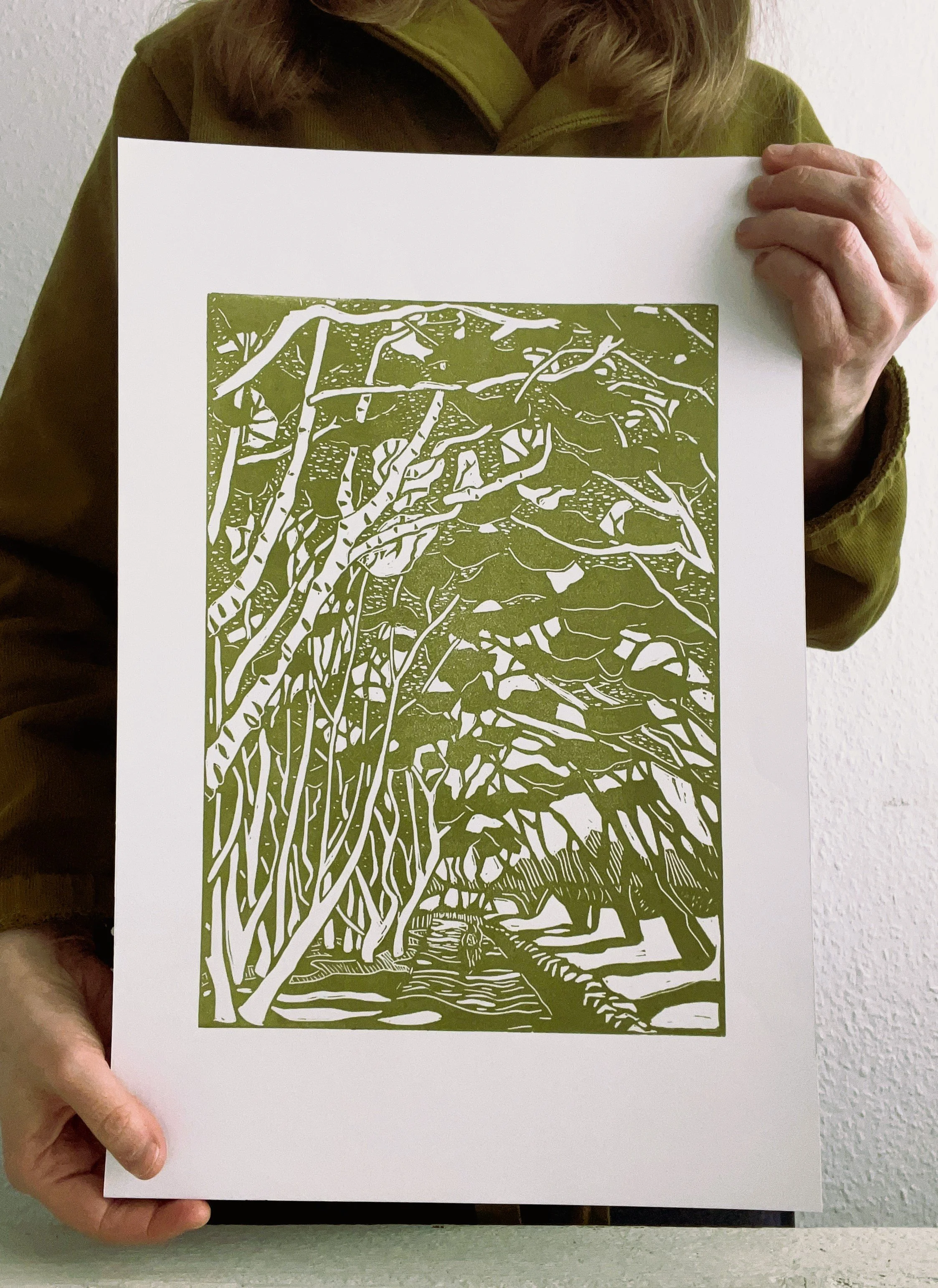 lighter olive evening walk_unframed.JPG