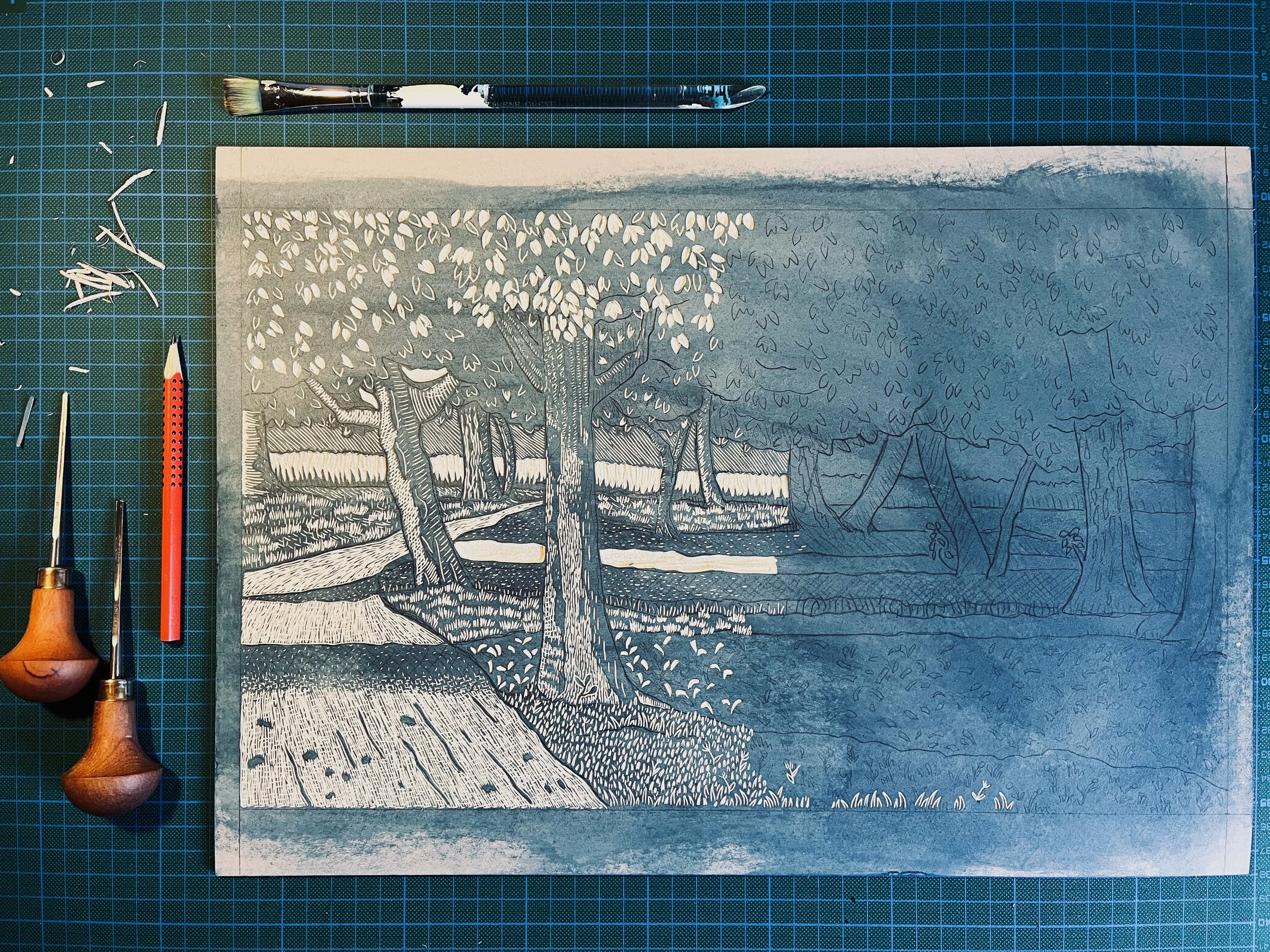 an invitation from summer_flat lay process.JPG