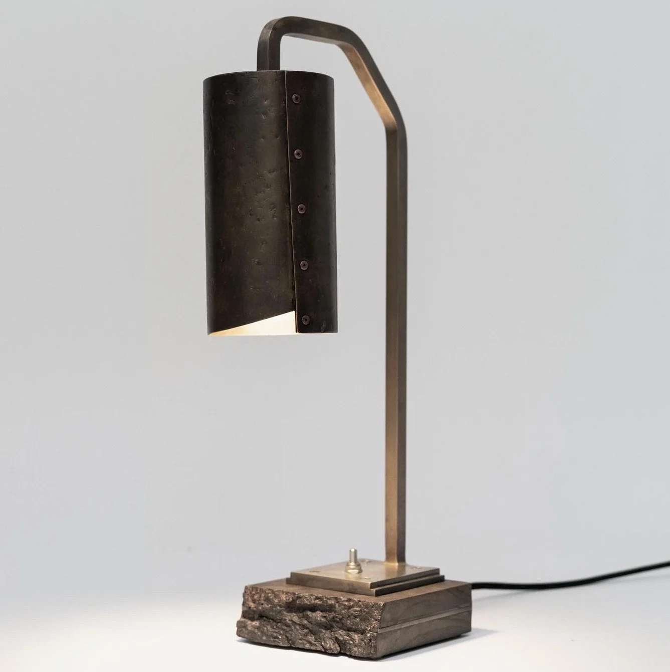 A View Of A Handmade Metal Elio Table Lamp