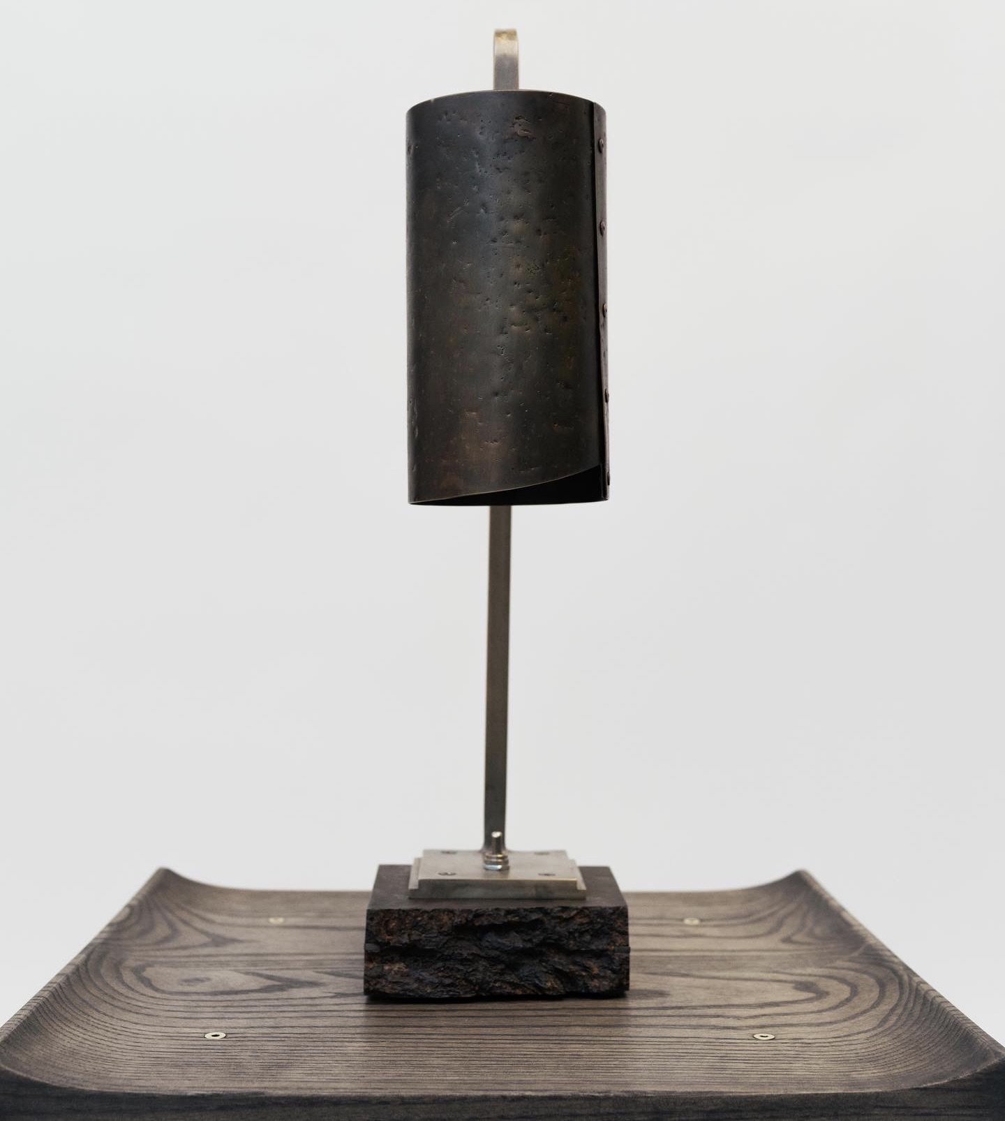 A View Of A Handmade Metal Elio Table Lamp