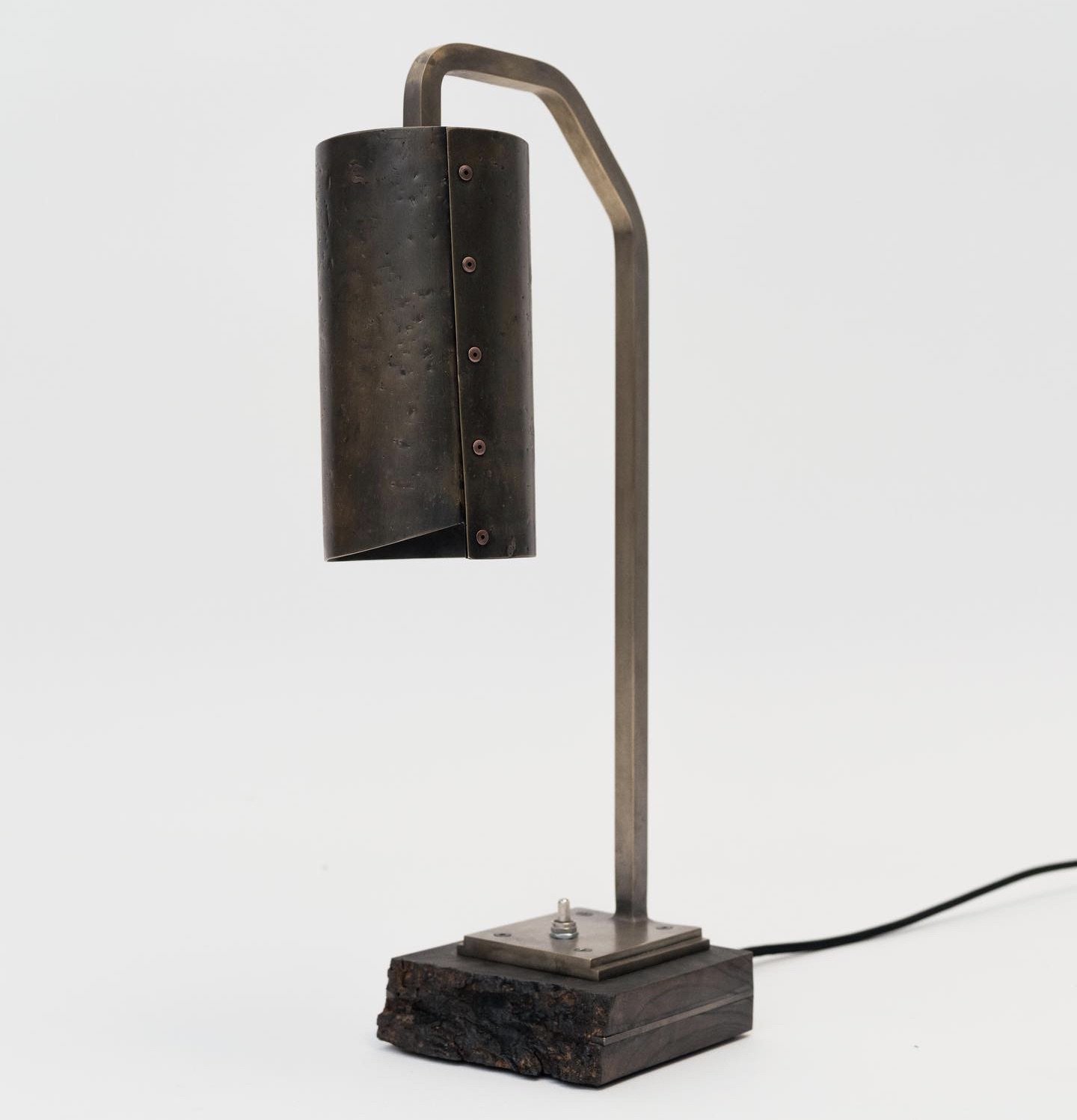 A View Of A Handmade Metal Elio Table Lamp