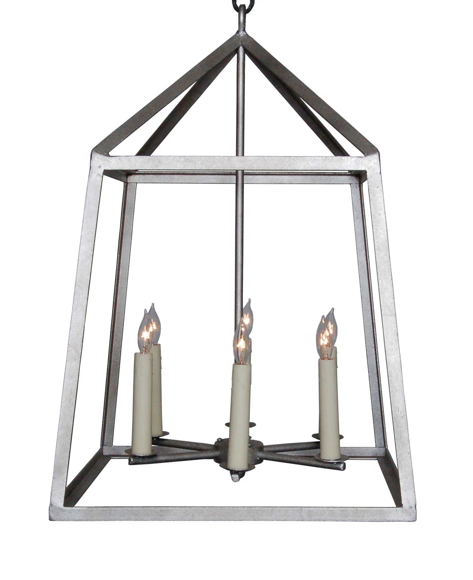Custom Modern Farmhouse Chandelier Smoth Silver.jpg