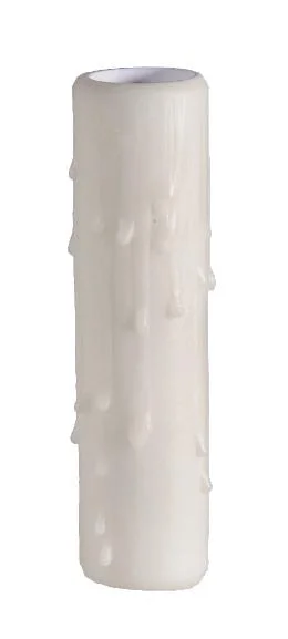 Ivory Resin Candle Sleeve with Drips 1" x 2" 1" x 3" 1" x 4" 1" x 5" 1" x 6" 1" x 10"