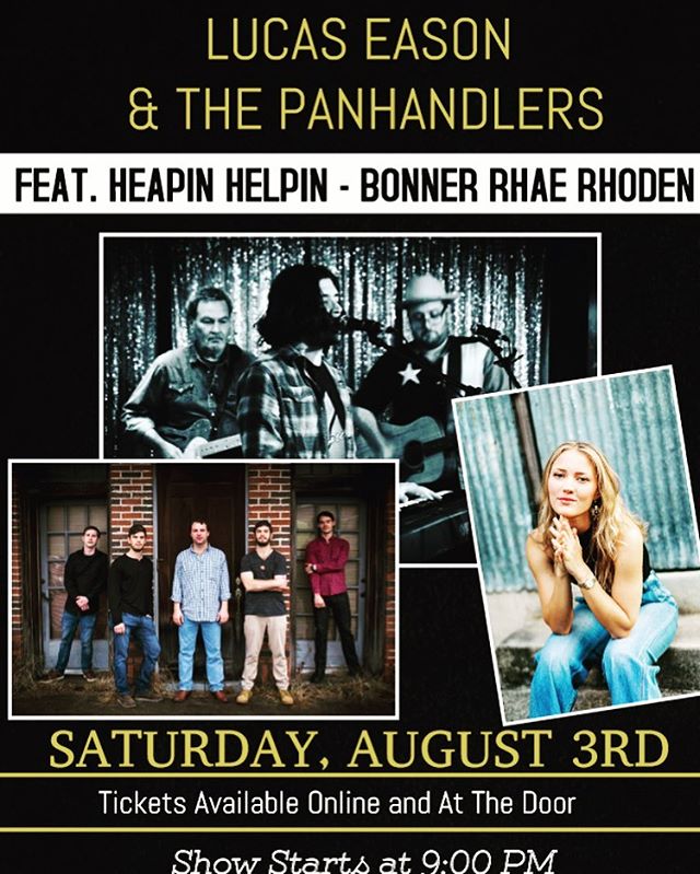 We are happy to announce we will be joining @lucaseasonmusic and @bonnerrhaemusic on August 3rd at @firehousesaloon_houston

#houstonmusicscene #heapinhelpin #365thingstodoinhouston #singersongwriter #extragravy