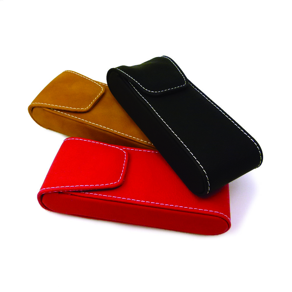 Tailored And Padded Faux Leather Hard Shell Eyeglass Case For Small To Medium Frames 