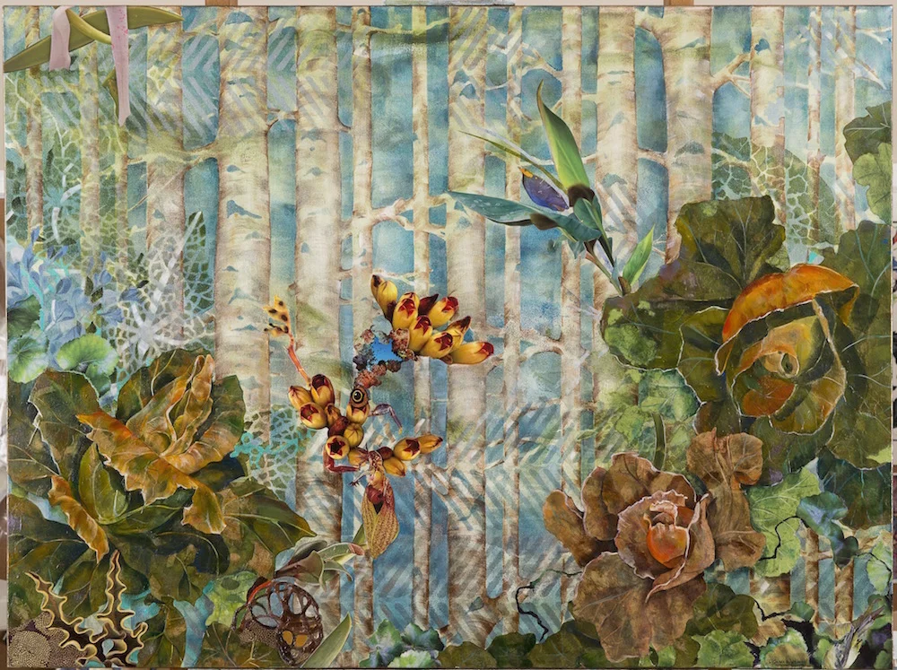 CABBAGE SALSA, 20X40, mixed collage on canvas (2014)