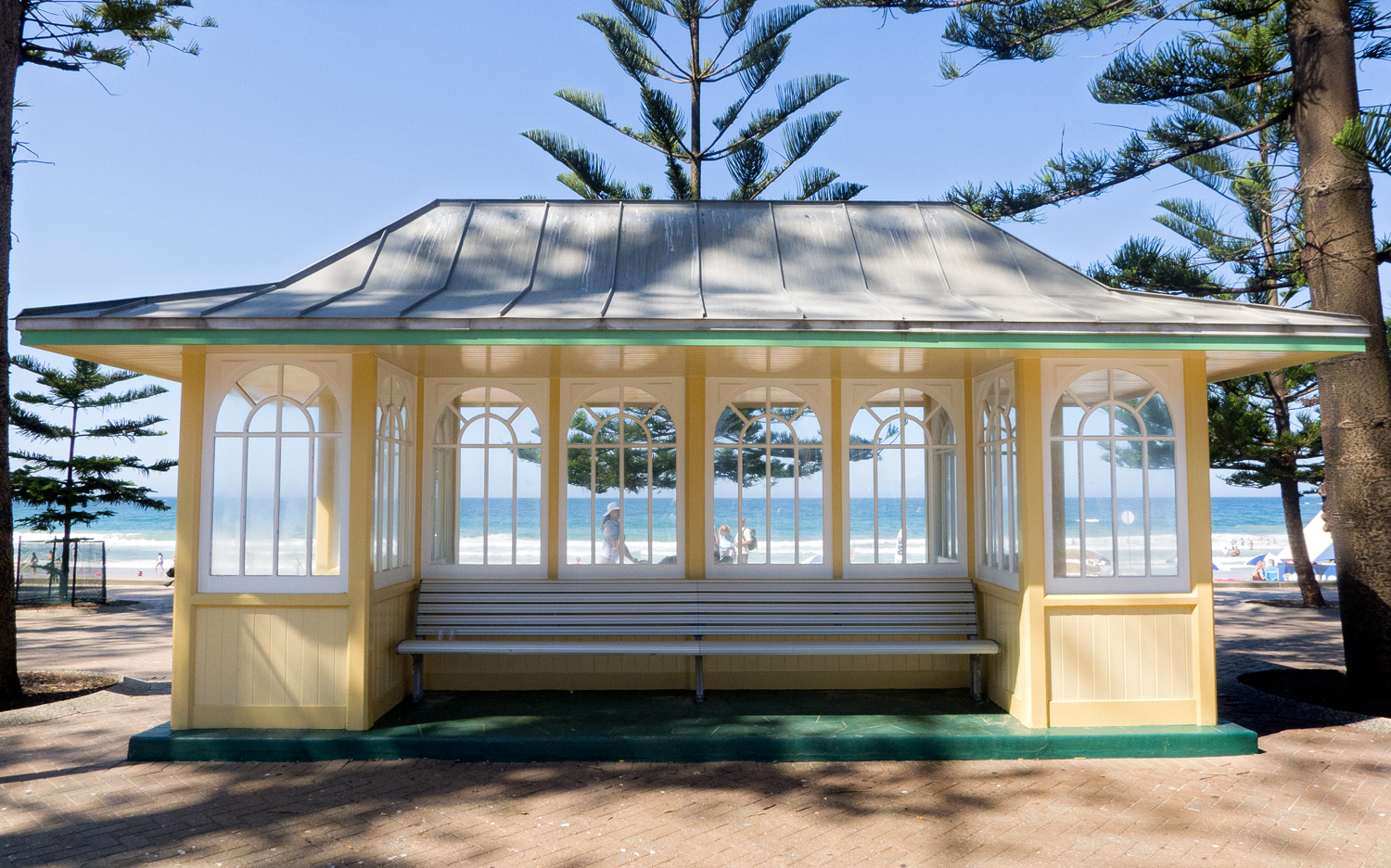 Tram stop at Manly Beach