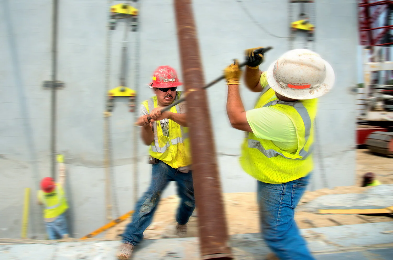 construction workers, Bellingham, MA