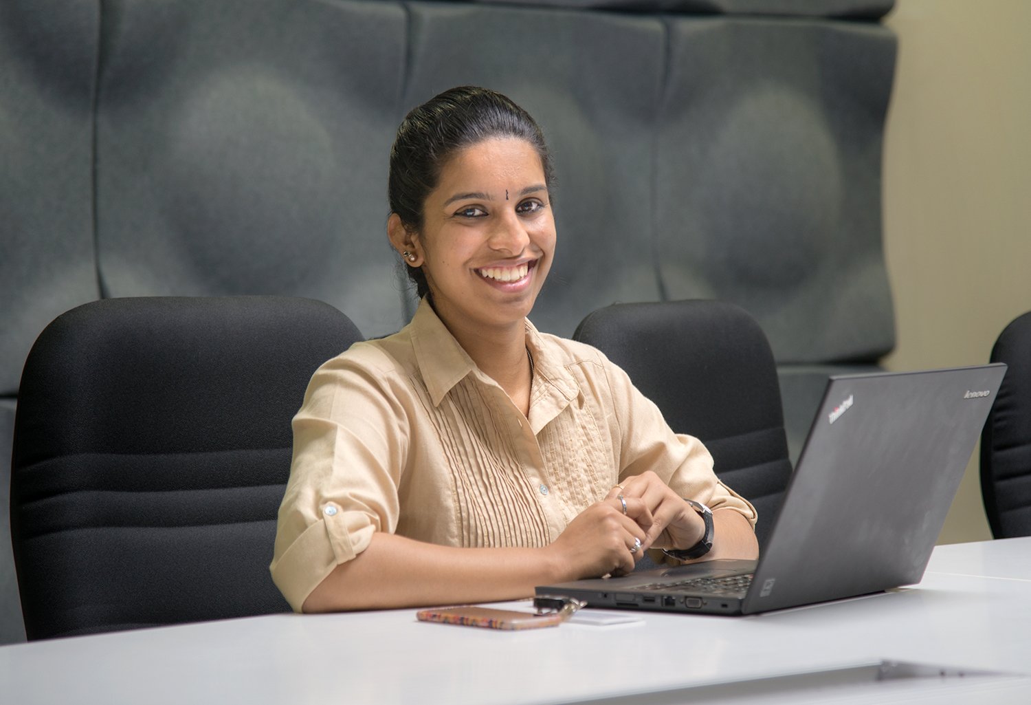 Schneider Electric employee Nithya at work Bangalore, India