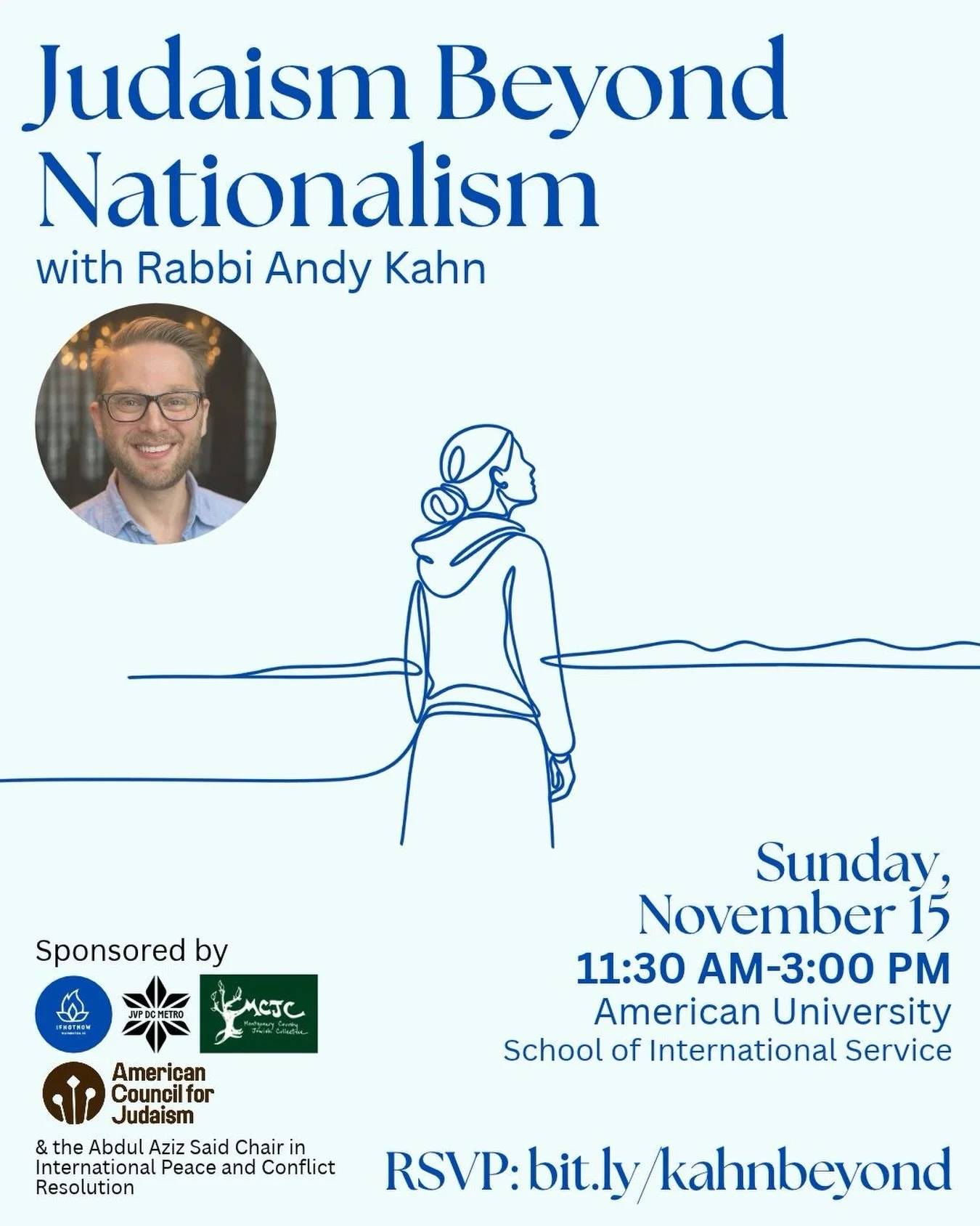 What can Jewish life look like when it&rsquo;s grounded in ethics, tradition, and community, rather than nationalism?

On November 15th, from 11:30am-3 pm, please join @jvpdcmetro @ifnotnowdc @mcjewishcollective @americancouncilforjudaism and the @ab